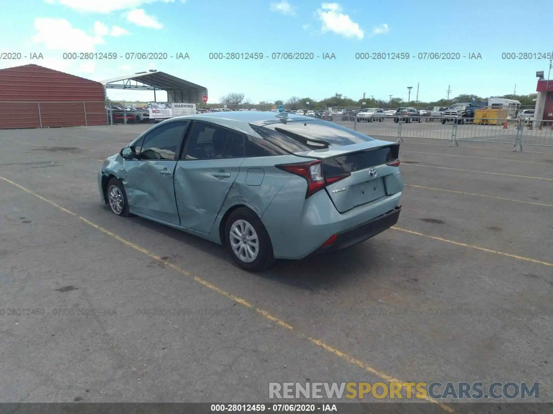 3 Photograph of a damaged car JTDKARFU6K3072102 TOYOTA PRIUS 2019