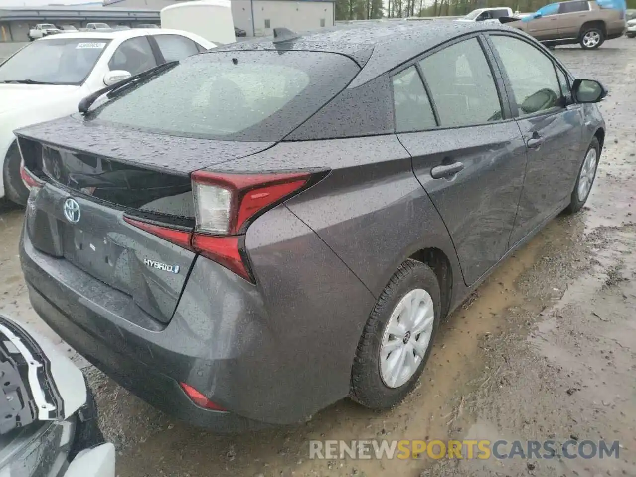 4 Фотография поврежденного автомобиля JTDKARFU6K3073203 TOYOTA PRIUS 2019