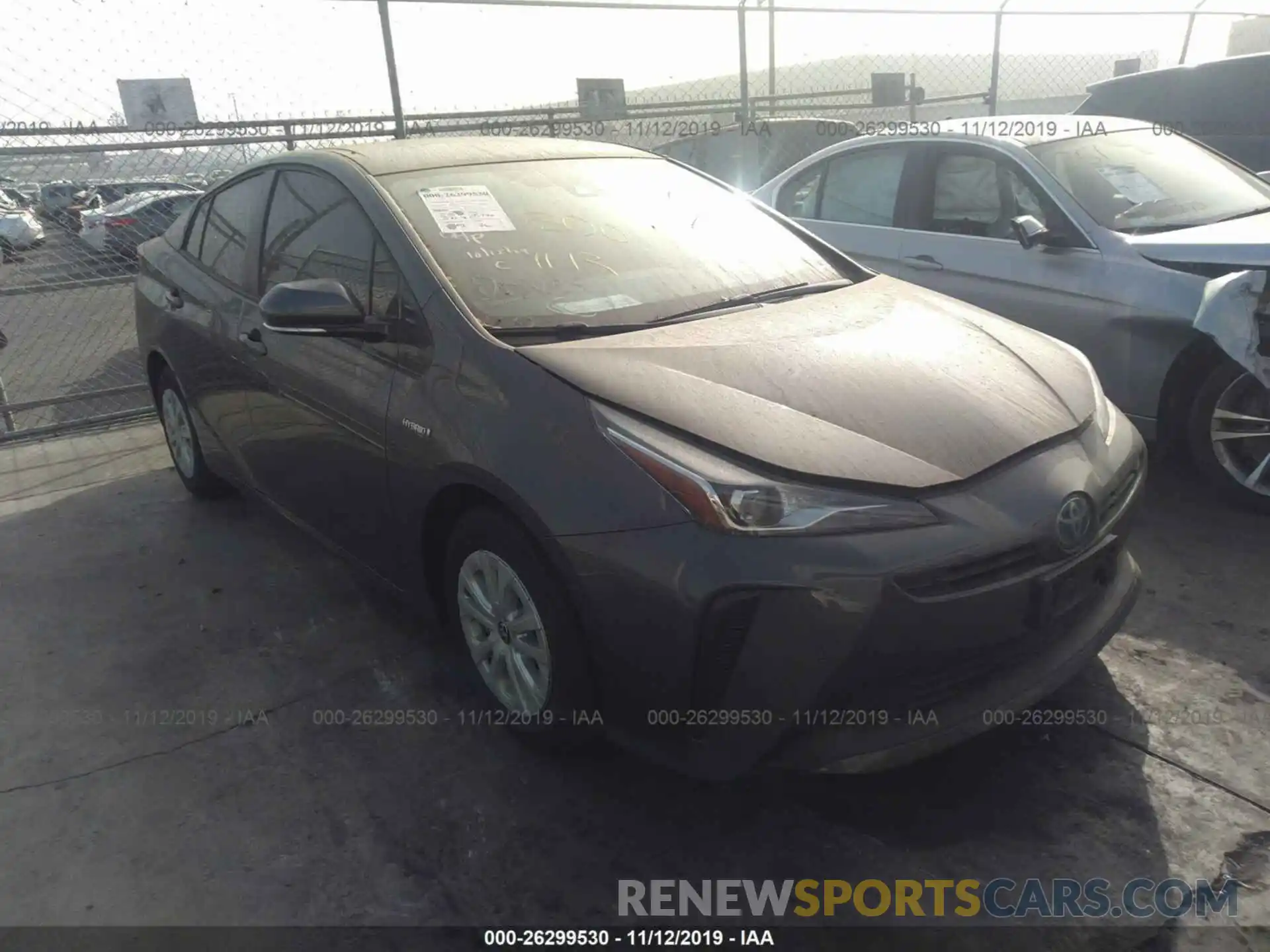 1 Photograph of a damaged car JTDKARFU6K3073461 TOYOTA PRIUS 2019