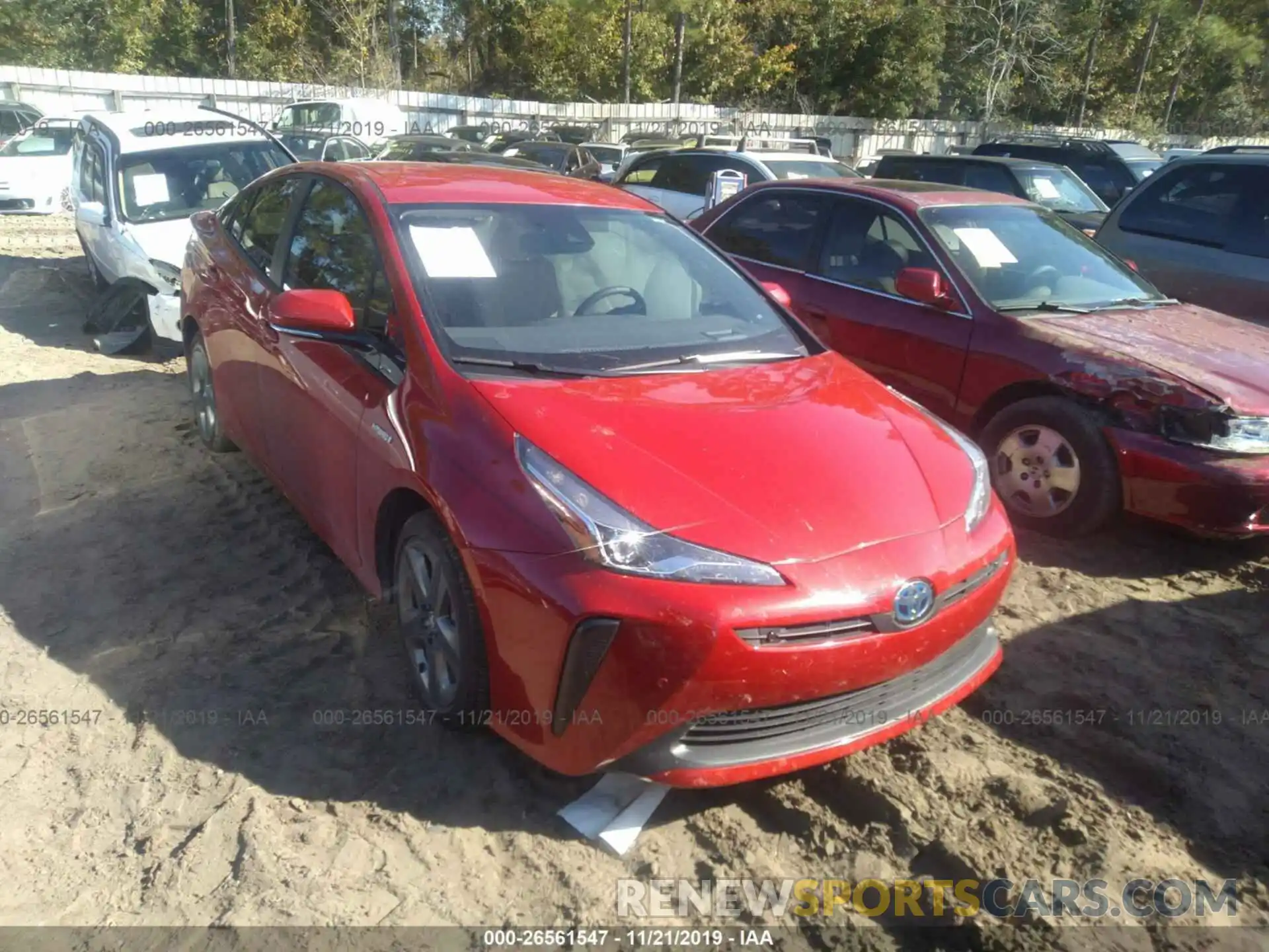 1 Photograph of a damaged car JTDKARFU6K3073928 TOYOTA PRIUS 2019