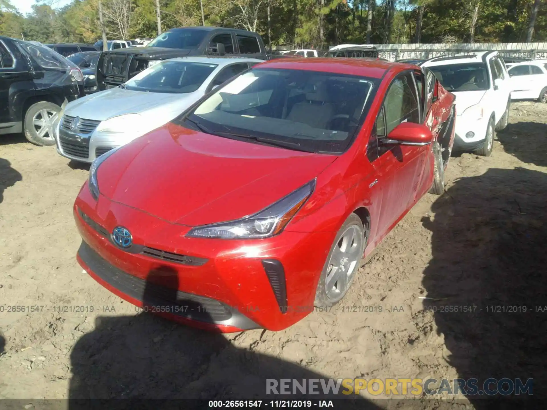 2 Photograph of a damaged car JTDKARFU6K3073928 TOYOTA PRIUS 2019