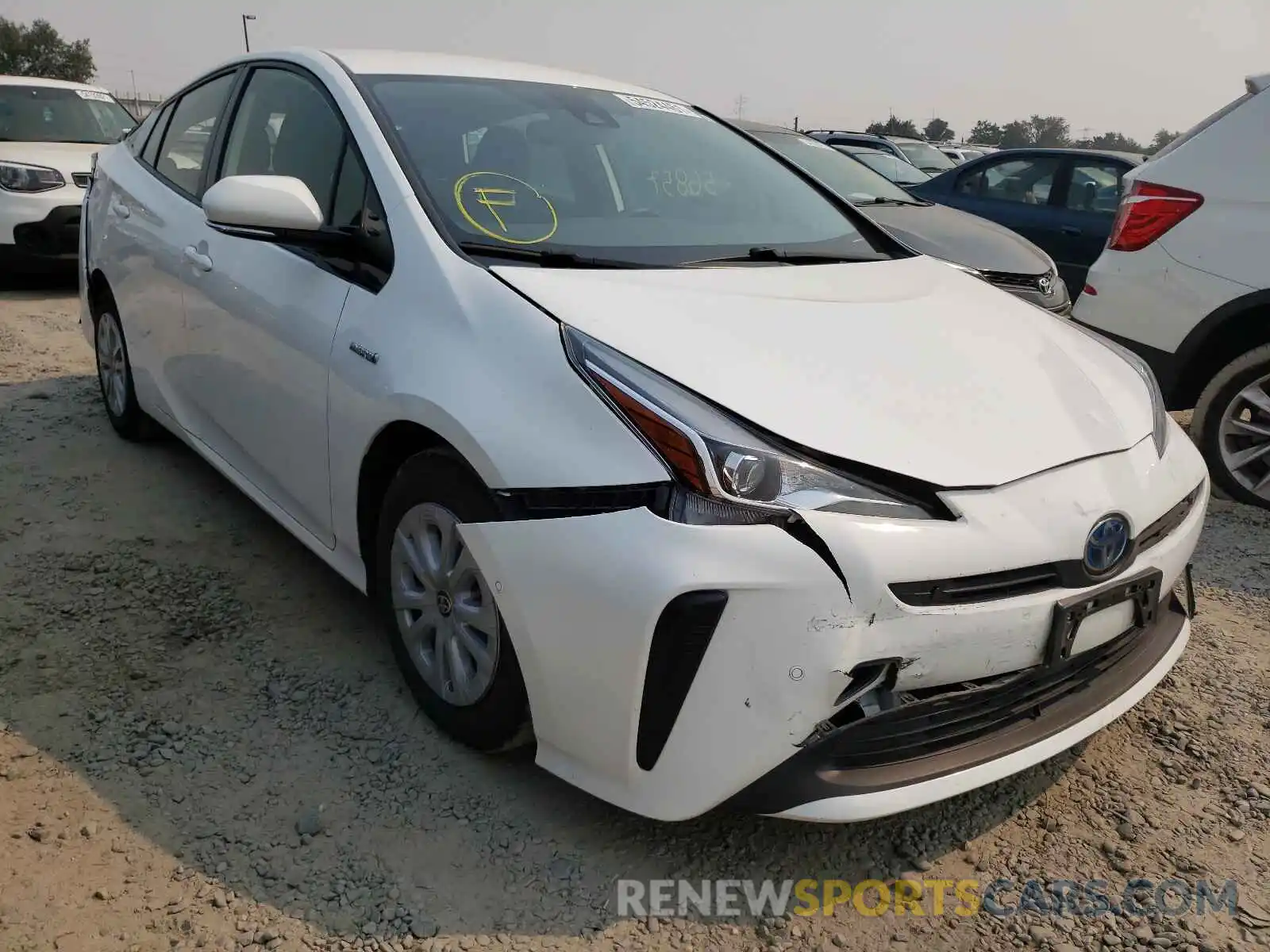 1 Фотография поврежденного автомобиля JTDKARFU6K3074206 TOYOTA PRIUS 2019