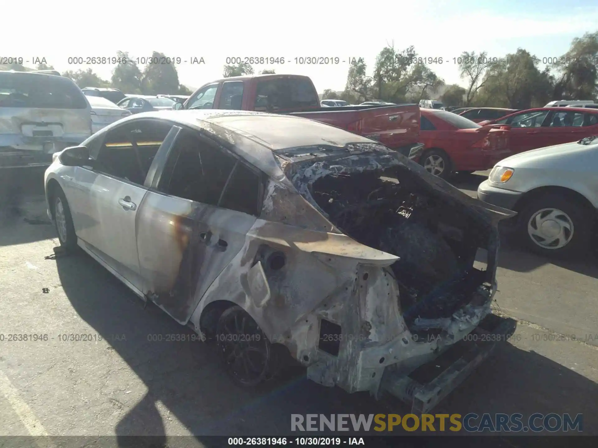 6 Photograph of a damaged car JTDKARFU6K3074643 TOYOTA PRIUS 2019