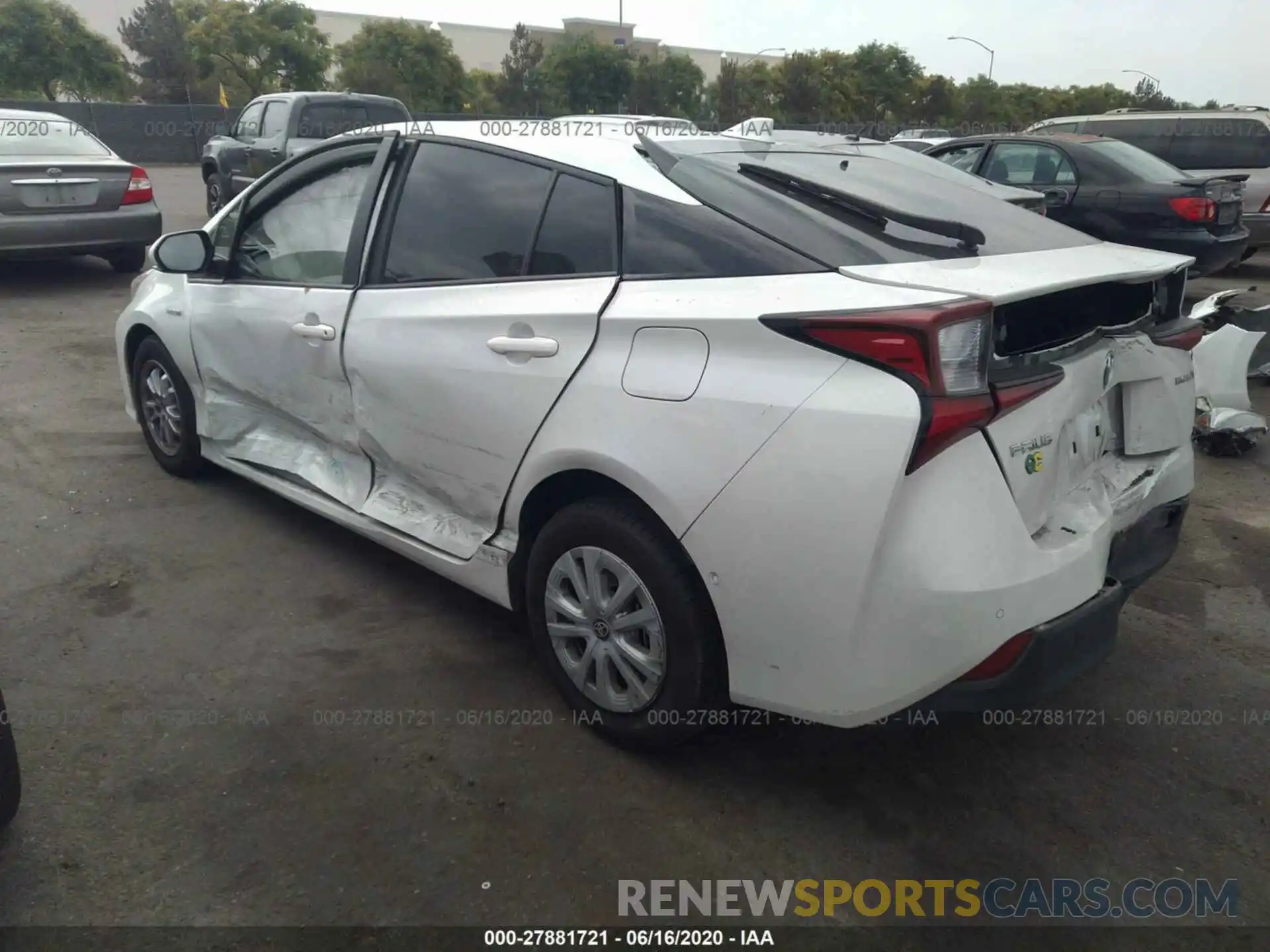 3 Photograph of a damaged car JTDKARFU6K3074707 TOYOTA PRIUS 2019