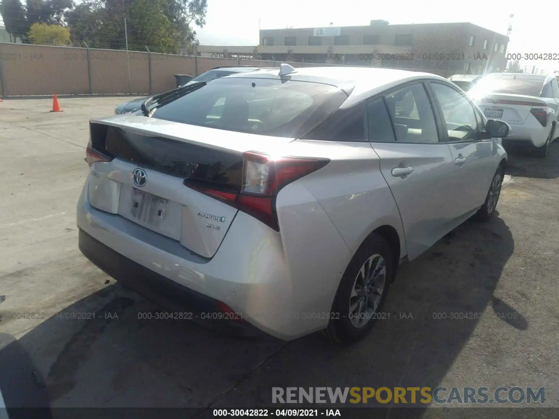 4 Photograph of a damaged car JTDKARFU6K3075016 TOYOTA PRIUS 2019