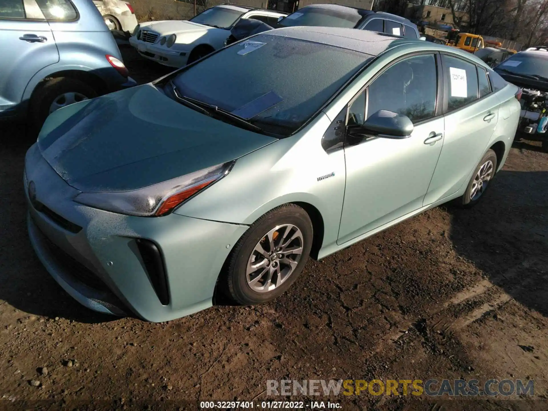 2 Photograph of a damaged car JTDKARFU6K3075159 TOYOTA PRIUS 2019