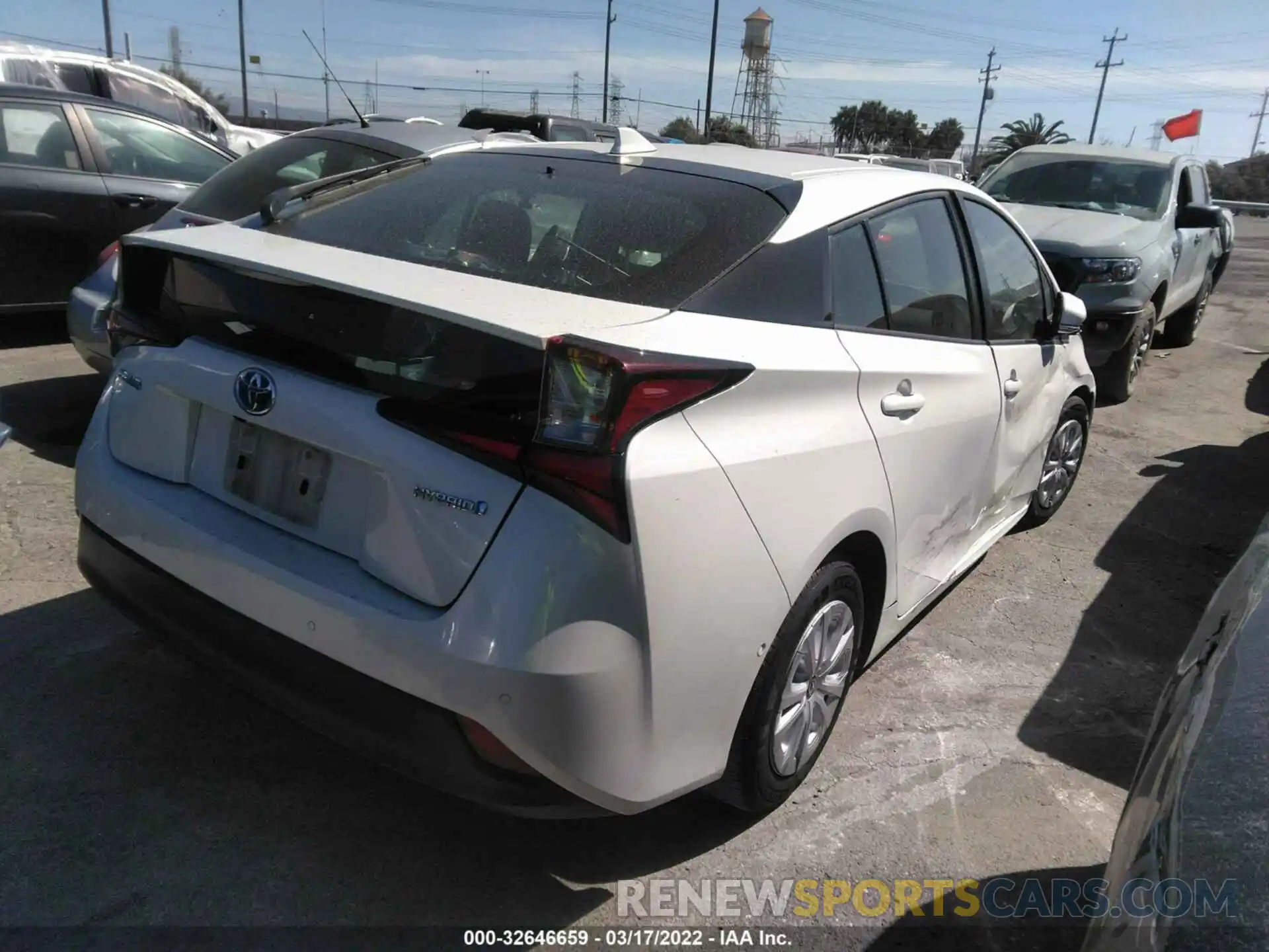 4 Photograph of a damaged car JTDKARFU6K3075162 TOYOTA PRIUS 2019