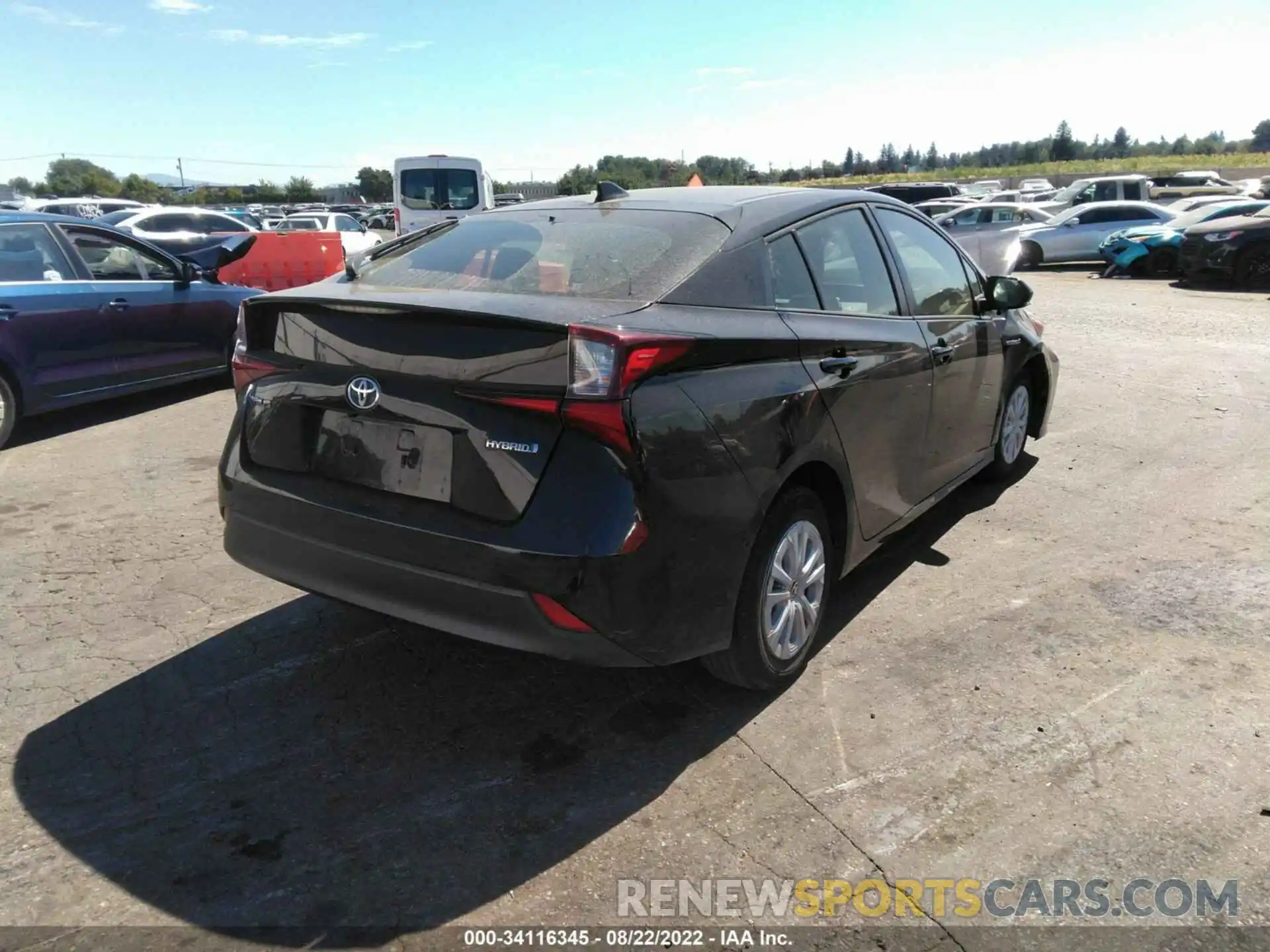 4 Photograph of a damaged car JTDKARFU6K3075288 TOYOTA PRIUS 2019