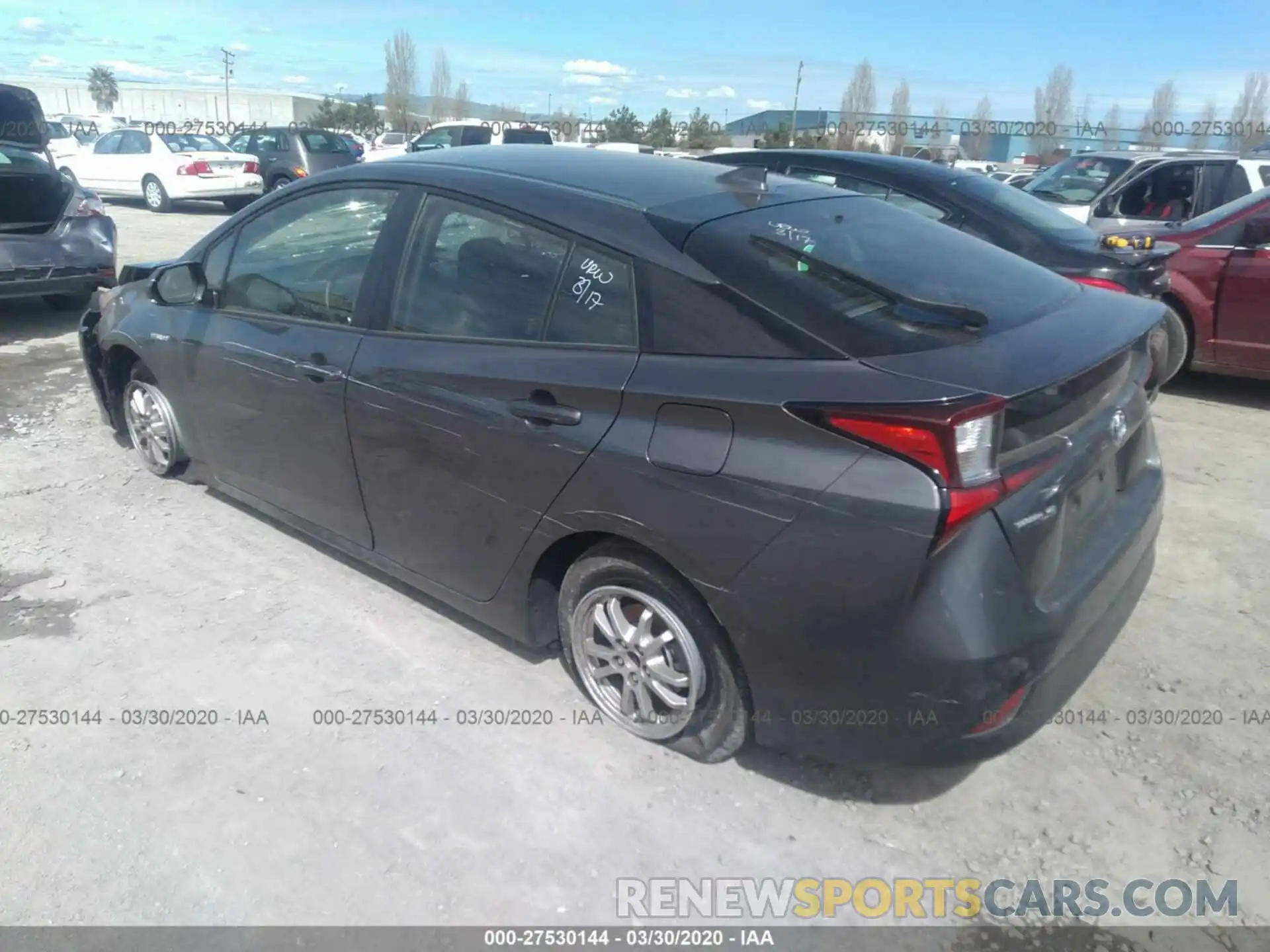 3 Фотография поврежденного автомобиля JTDKARFU6K3075646 TOYOTA PRIUS 2019