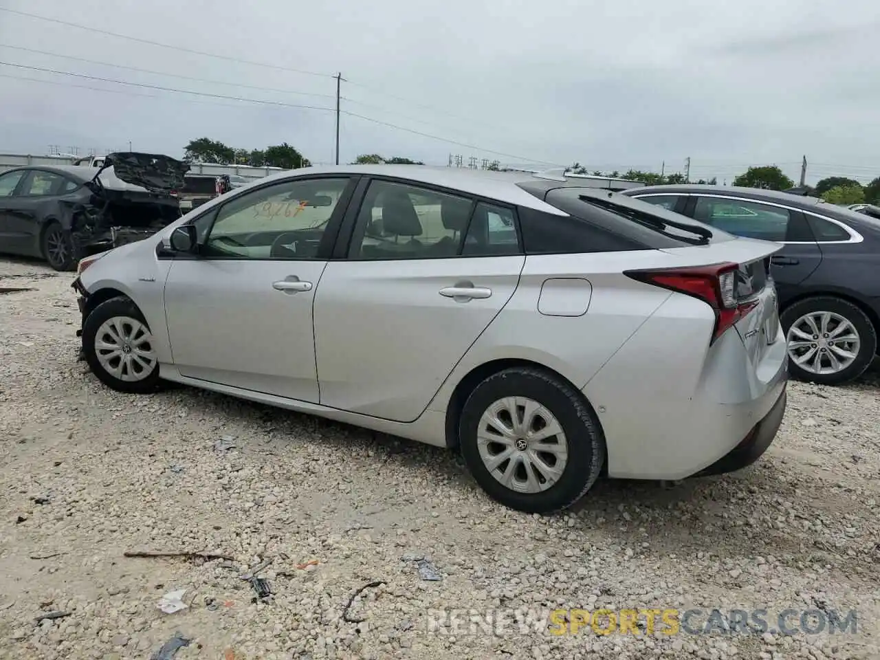 2 Фотография поврежденного автомобиля JTDKARFU6K3077980 TOYOTA PRIUS 2019