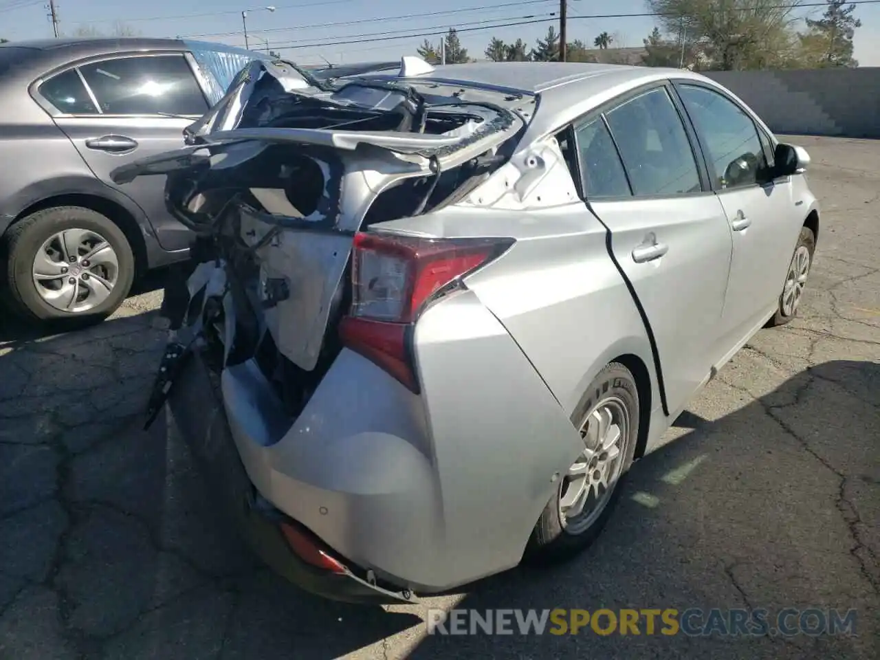 4 Photograph of a damaged car JTDKARFU6K3078238 TOYOTA PRIUS 2019