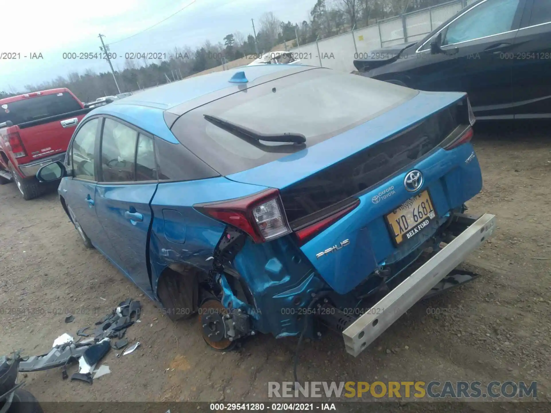 3 Photograph of a damaged car JTDKARFU6K3078854 TOYOTA PRIUS 2019