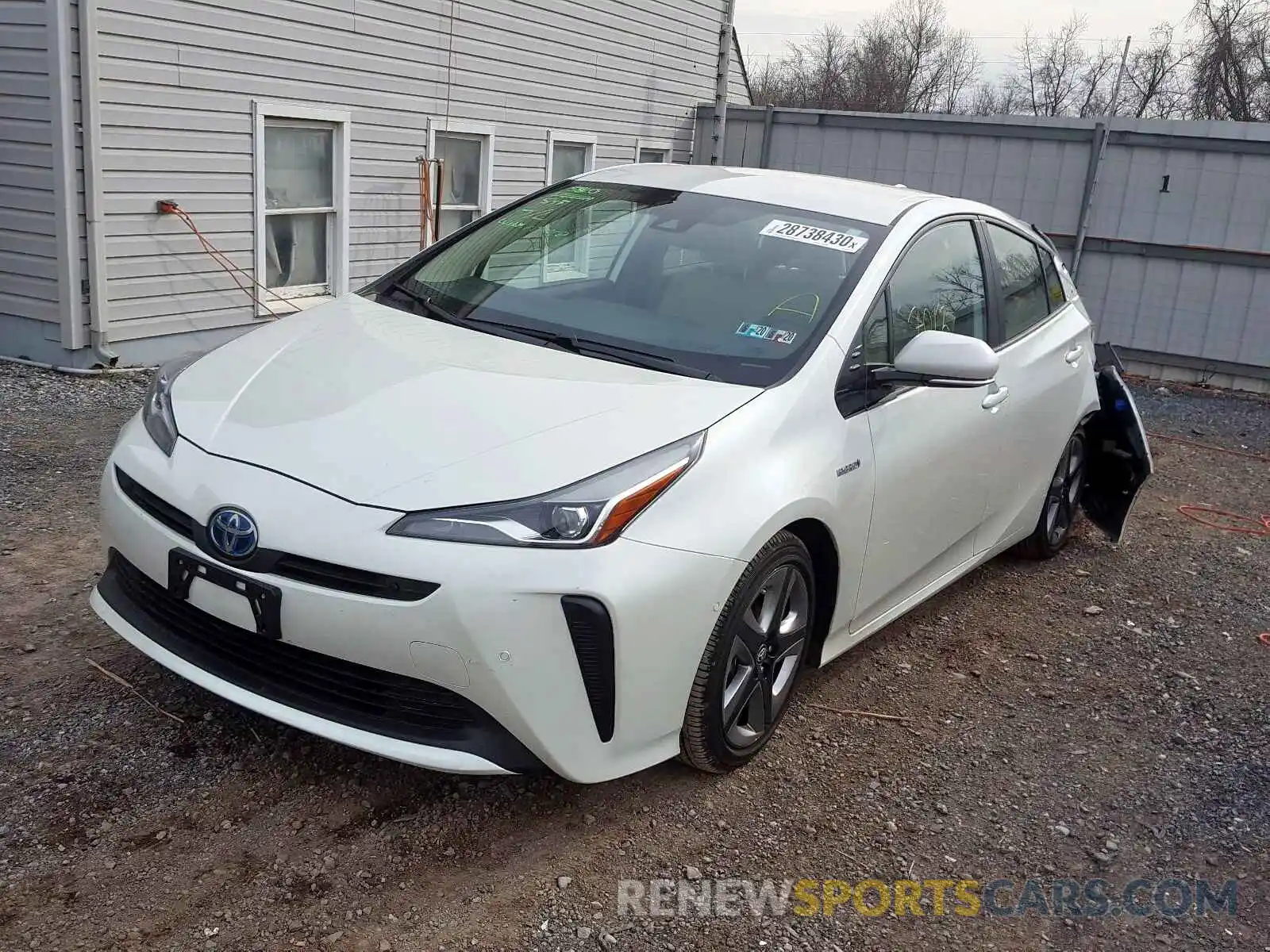 2 Photograph of a damaged car JTDKARFU6K3078899 TOYOTA PRIUS 2019