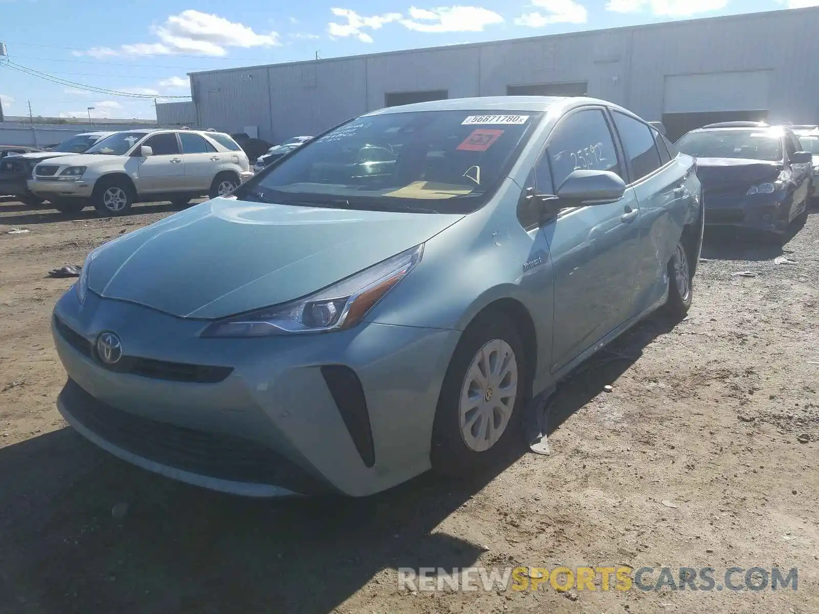 2 Photograph of a damaged car JTDKARFU6K3079941 TOYOTA PRIUS 2019