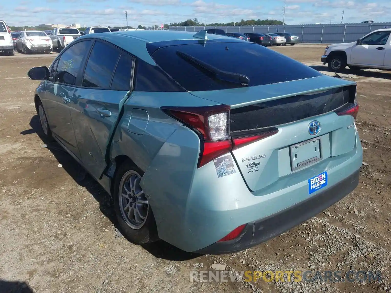 3 Фотография поврежденного автомобиля JTDKARFU6K3079941 TOYOTA PRIUS 2019