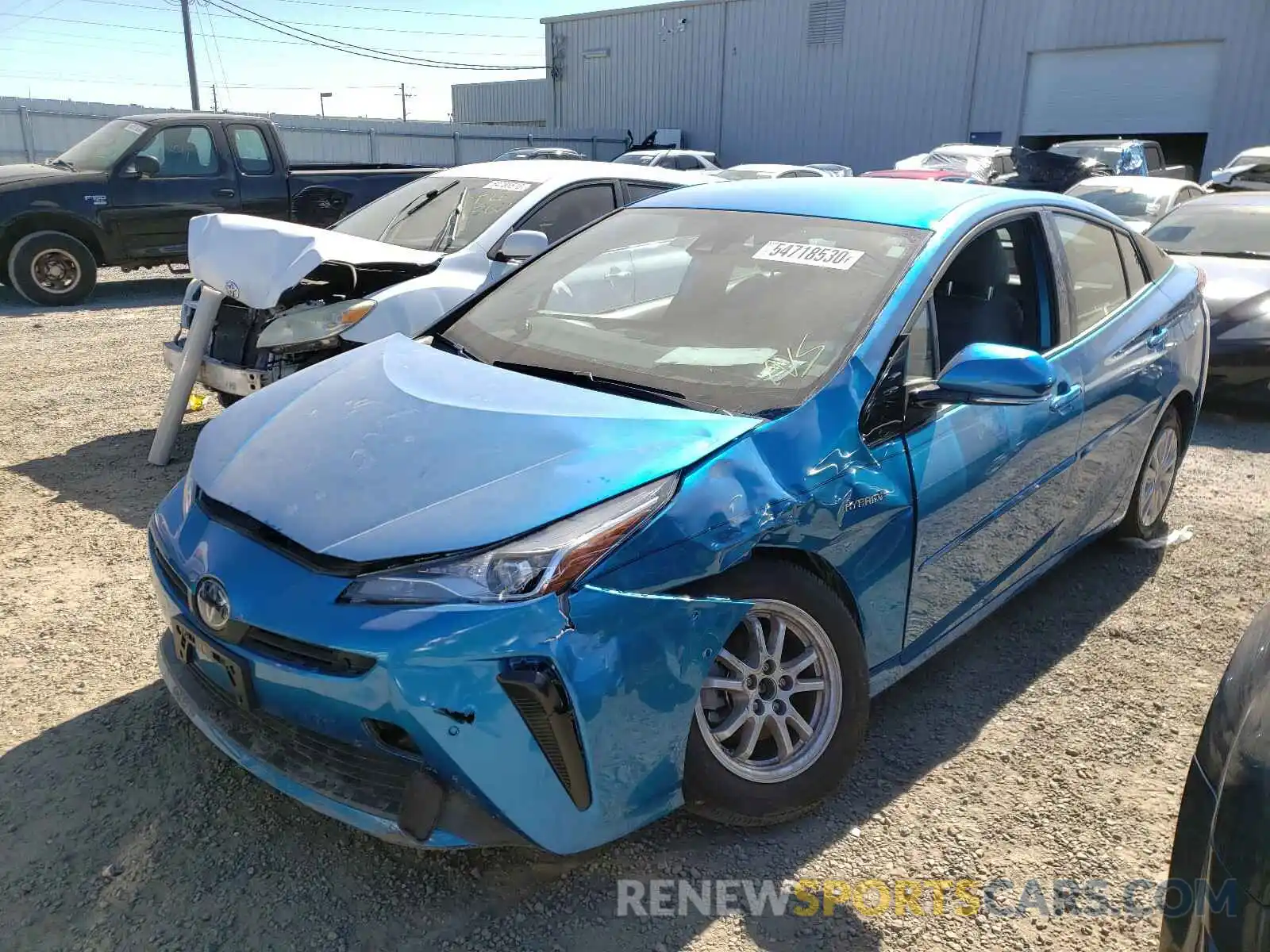 2 Фотография поврежденного автомобиля JTDKARFU6K3080281 TOYOTA PRIUS 2019