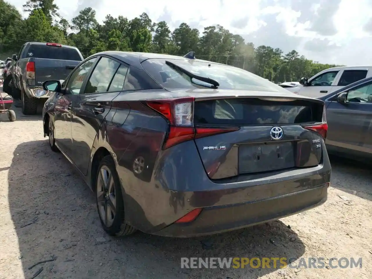 3 Photograph of a damaged car JTDKARFU6K3083438 TOYOTA PRIUS 2019