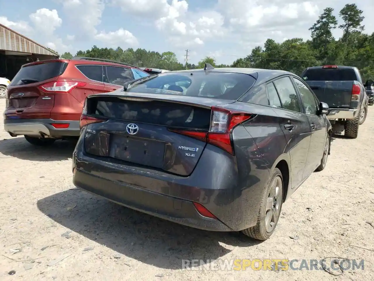 4 Photograph of a damaged car JTDKARFU6K3083438 TOYOTA PRIUS 2019