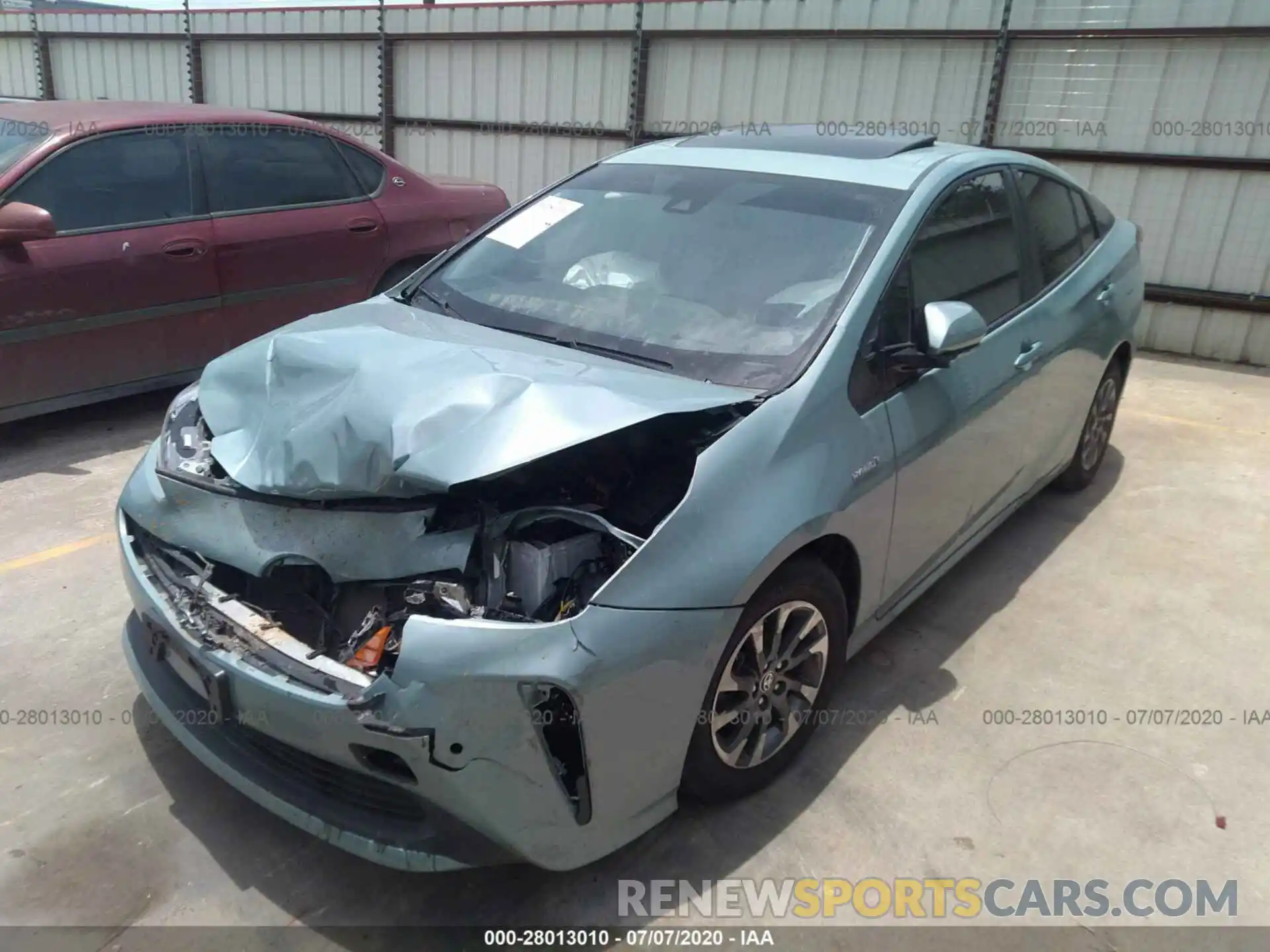 2 Photograph of a damaged car JTDKARFU6K3083441 TOYOTA PRIUS 2019