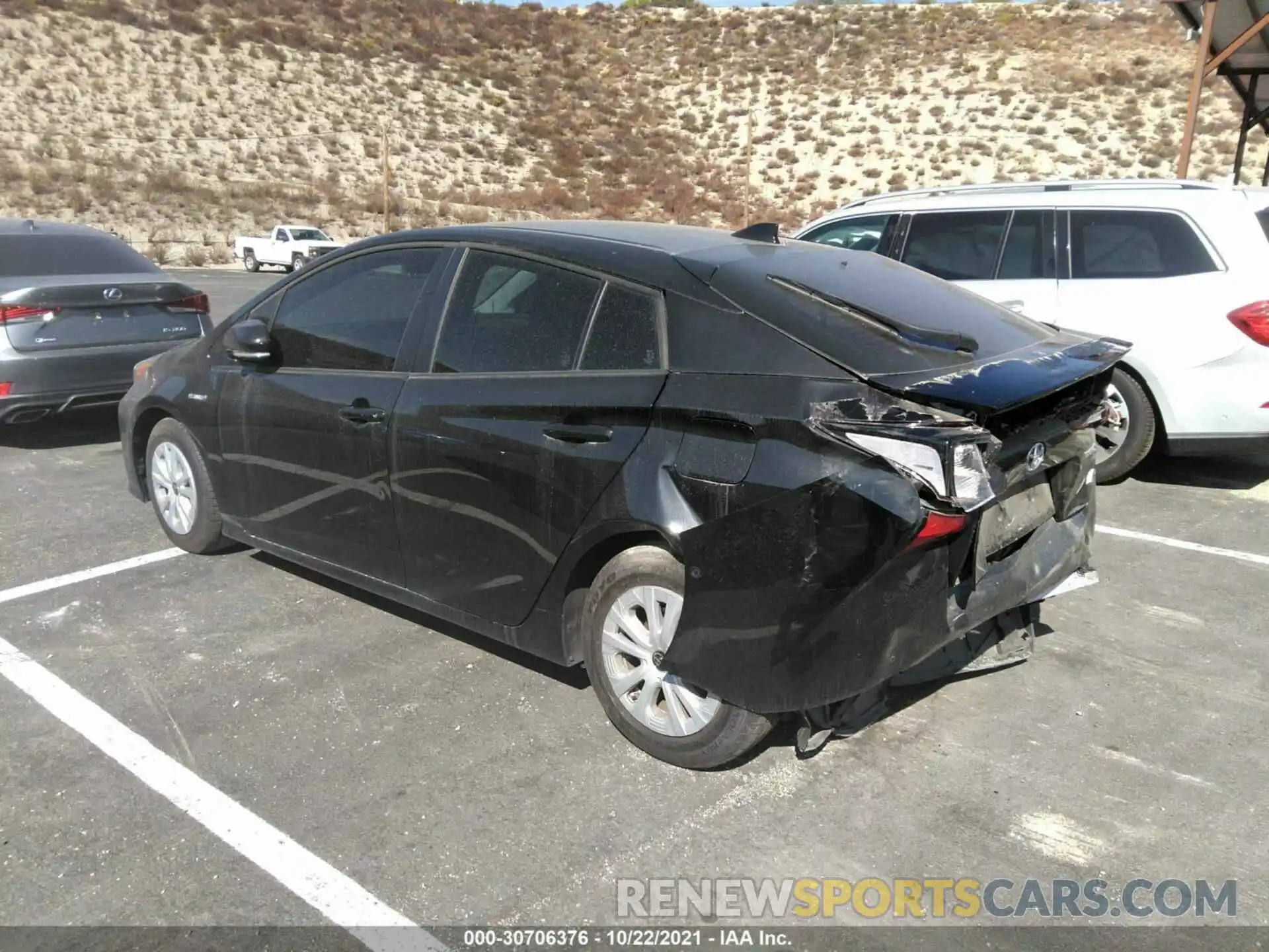 3 Фотография поврежденного автомобиля JTDKARFU6K3085271 TOYOTA PRIUS 2019