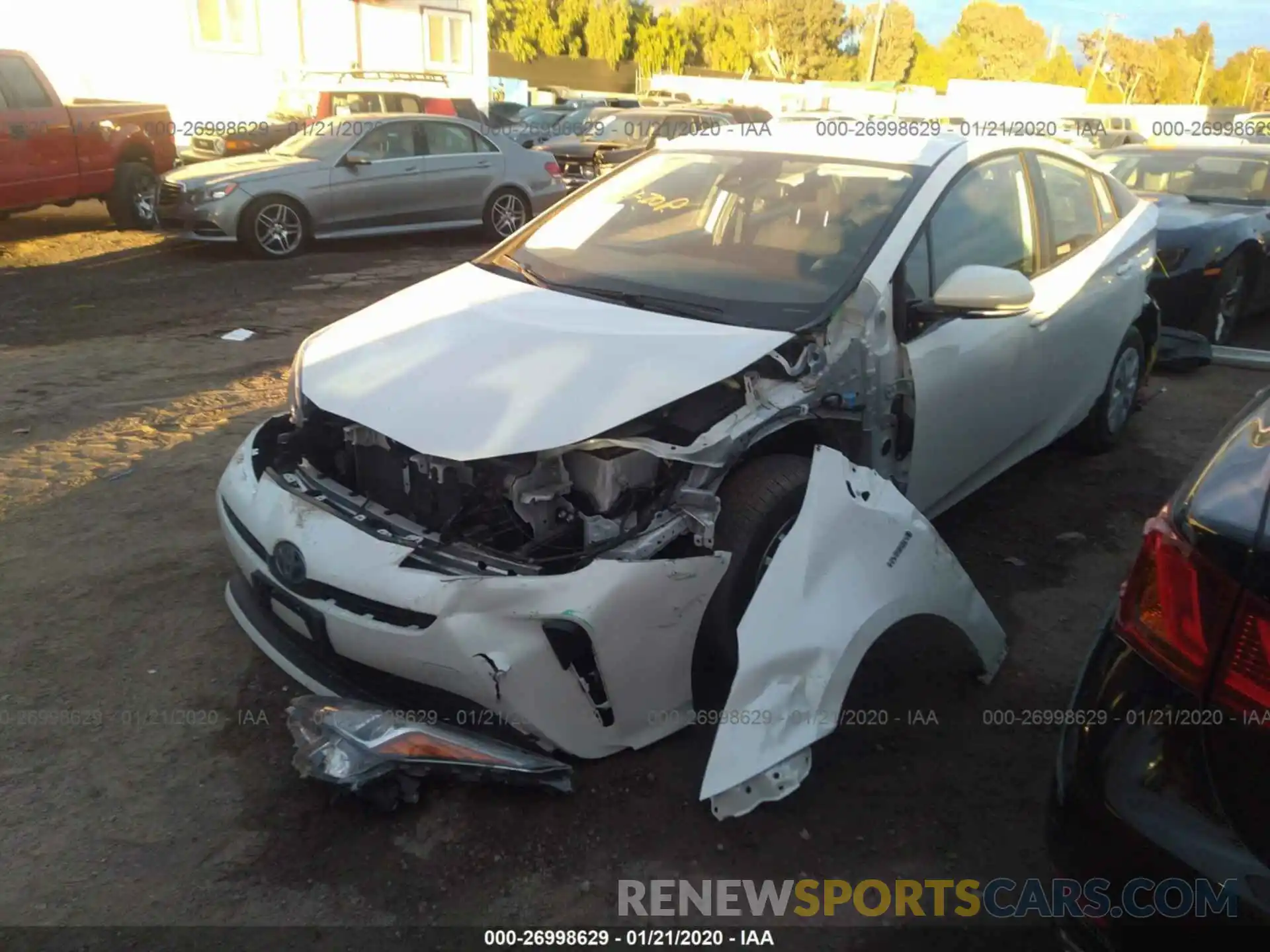 2 Photograph of a damaged car JTDKARFU6K3086310 TOYOTA PRIUS 2019