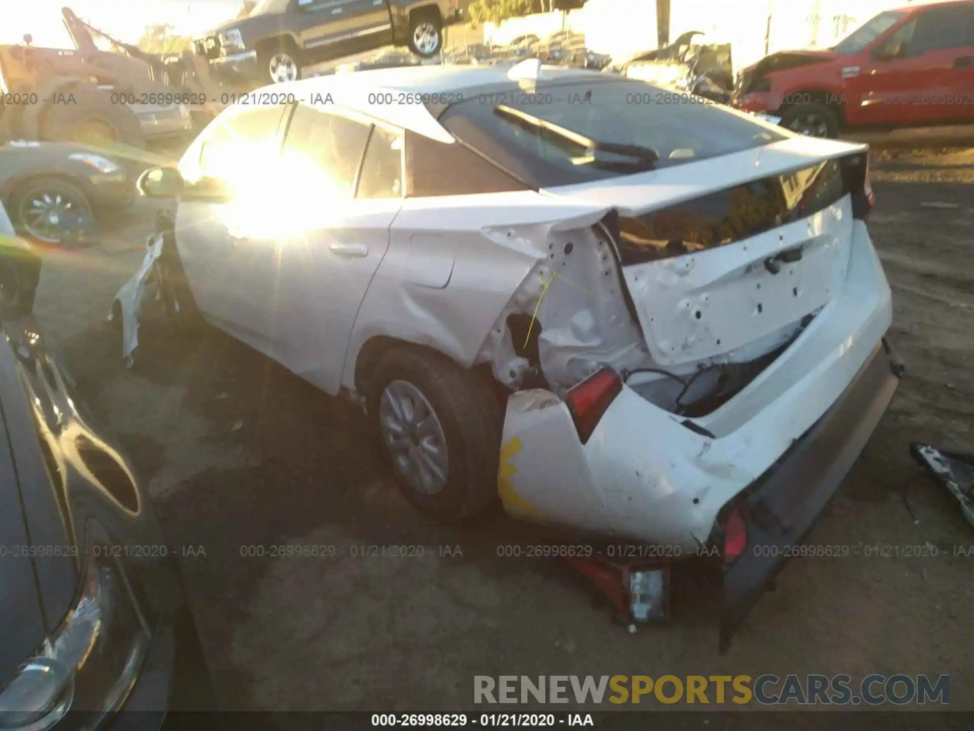 3 Photograph of a damaged car JTDKARFU6K3086310 TOYOTA PRIUS 2019