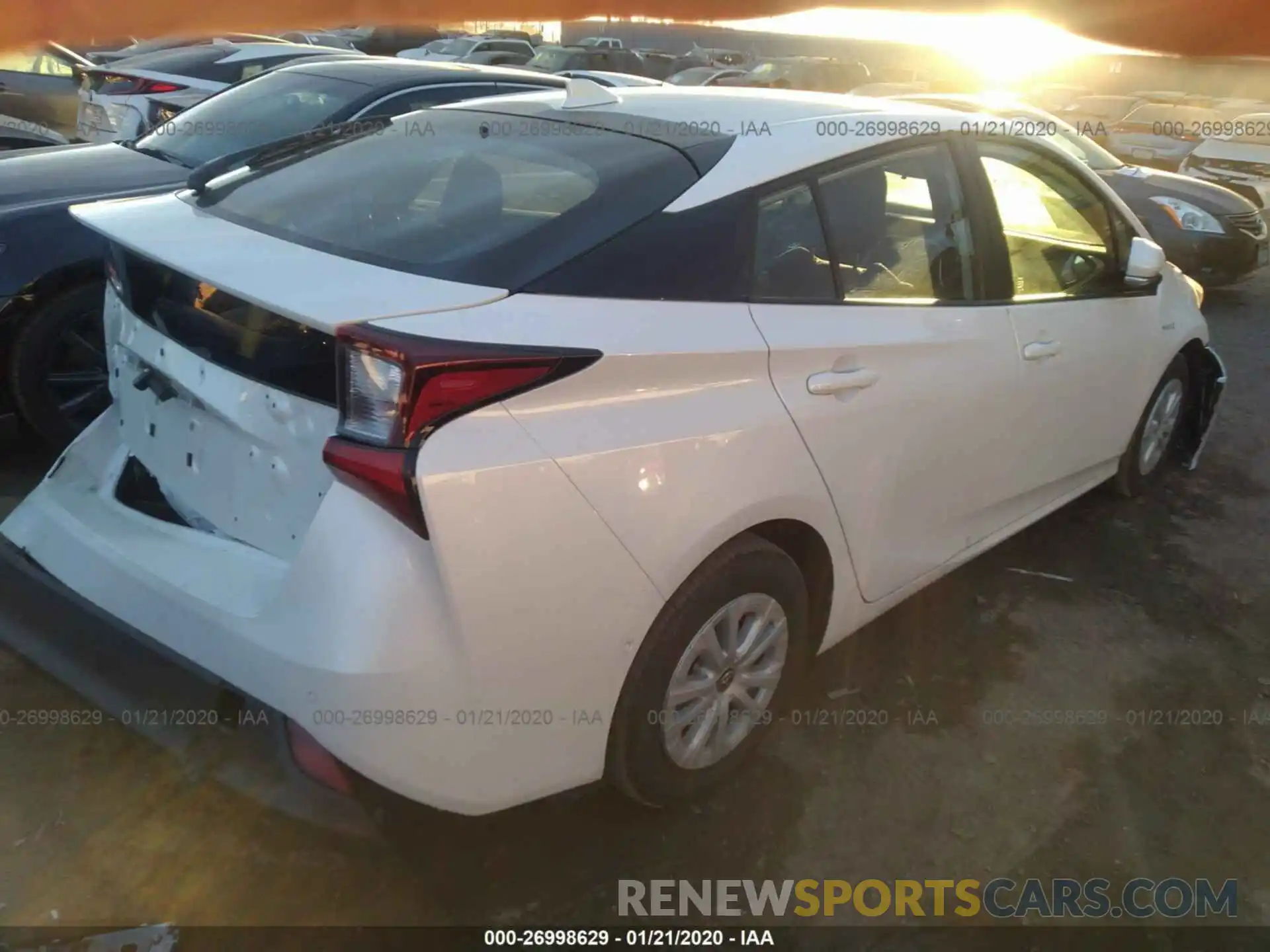 4 Photograph of a damaged car JTDKARFU6K3086310 TOYOTA PRIUS 2019