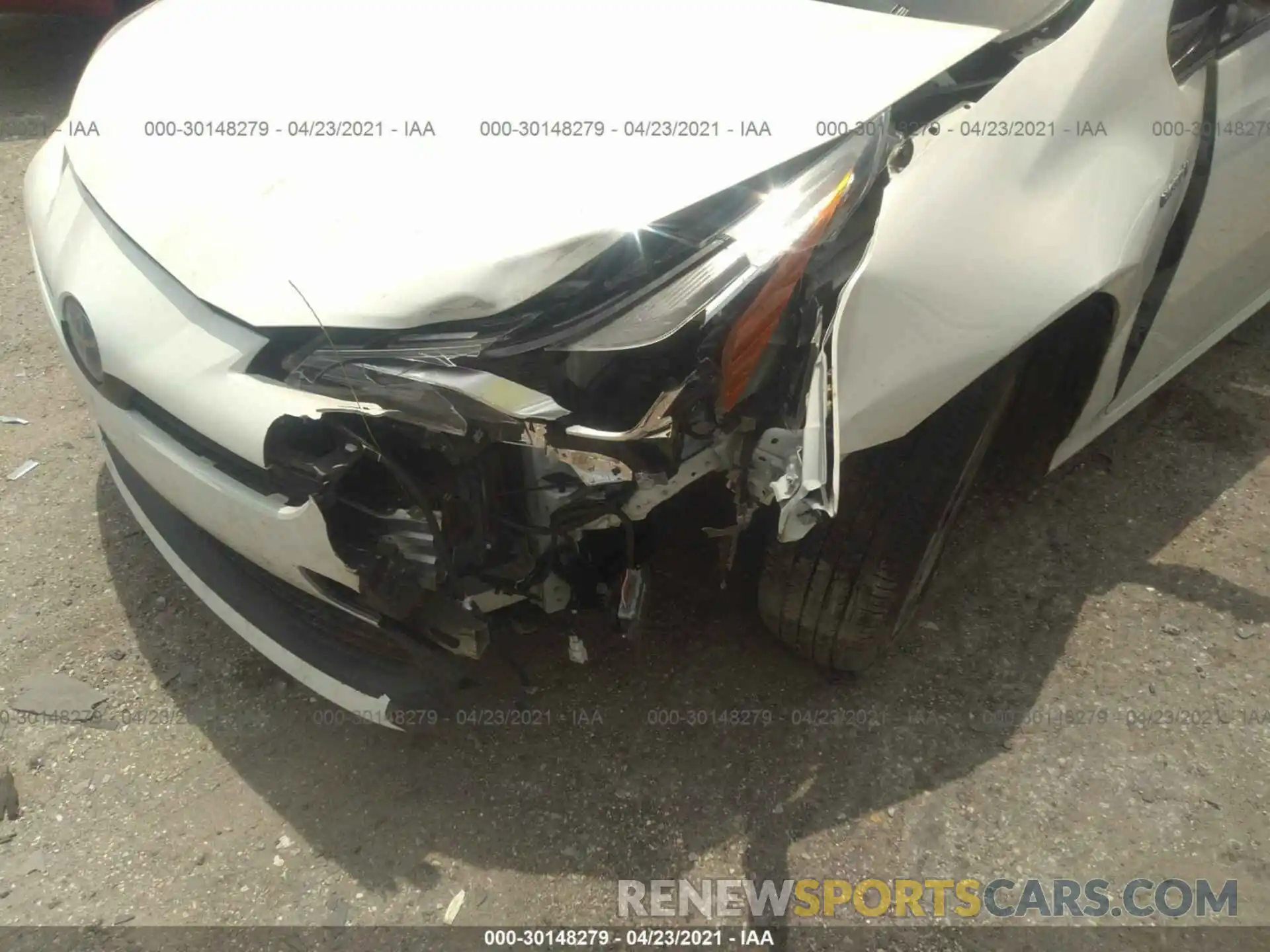 6 Фотография поврежденного автомобиля JTDKARFU6K3087554 TOYOTA PRIUS 2019
