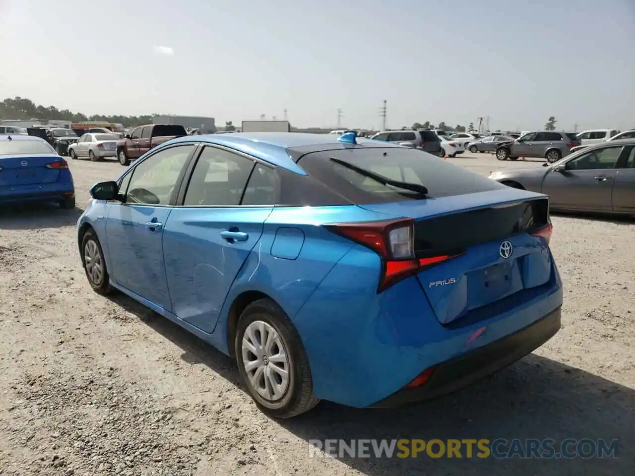 3 Photograph of a damaged car JTDKARFU6K3087702 TOYOTA PRIUS 2019