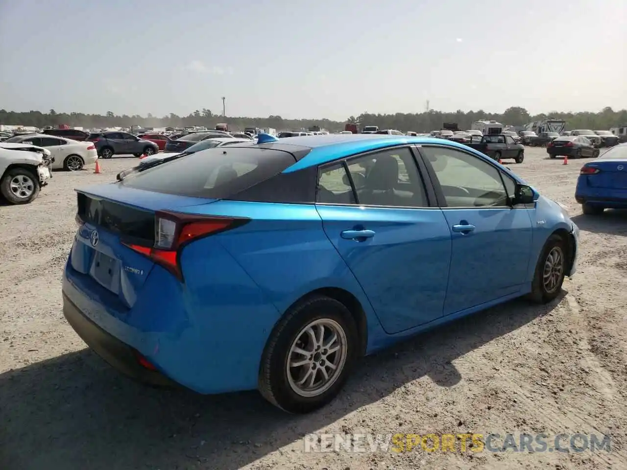 4 Photograph of a damaged car JTDKARFU6K3087702 TOYOTA PRIUS 2019