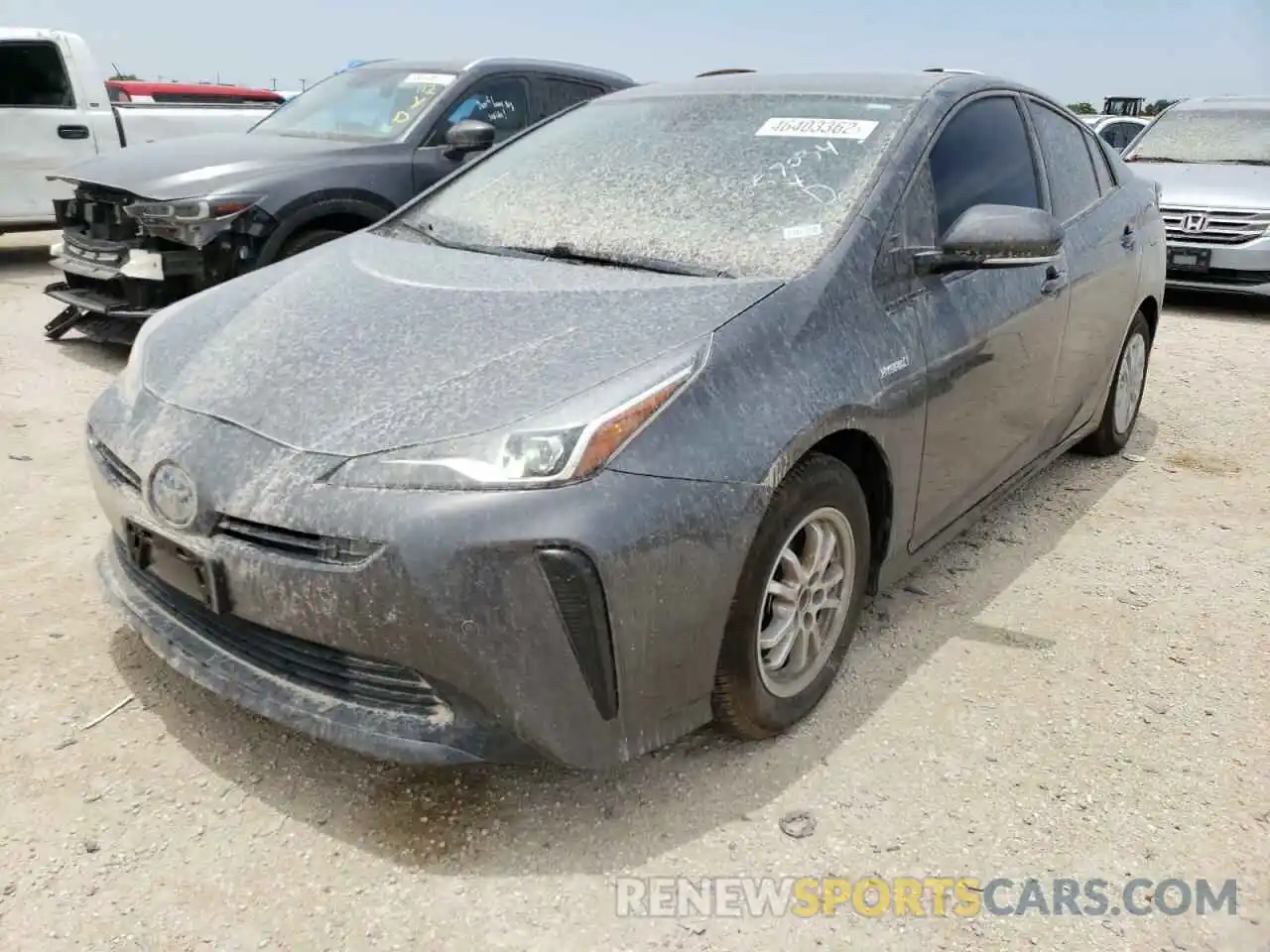 2 Photograph of a damaged car JTDKARFU6K3087862 TOYOTA PRIUS 2019