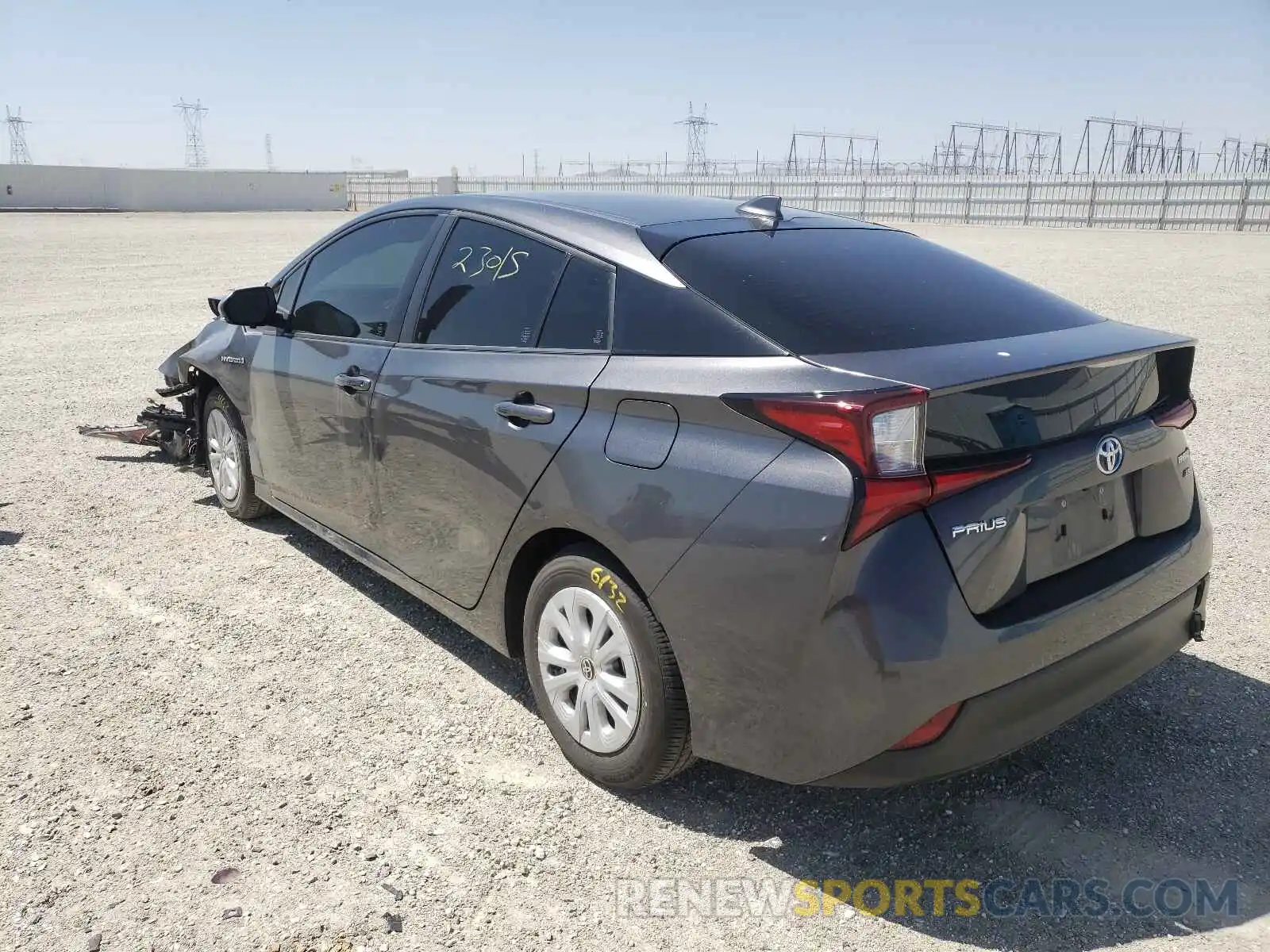 3 Фотография поврежденного автомобиля JTDKARFU6K3088686 TOYOTA PRIUS 2019