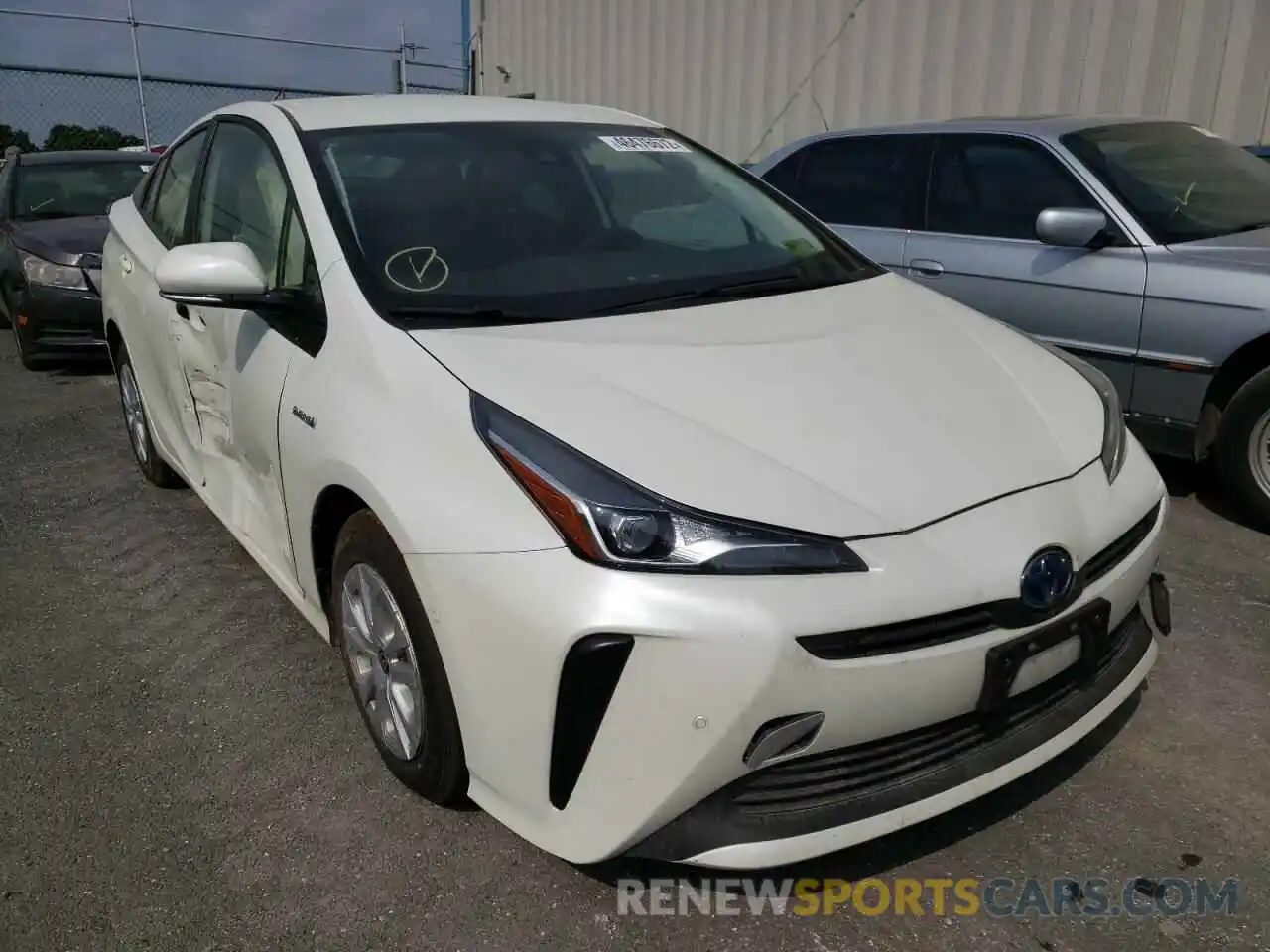 1 Photograph of a damaged car JTDKARFU6K3088820 TOYOTA PRIUS 2019