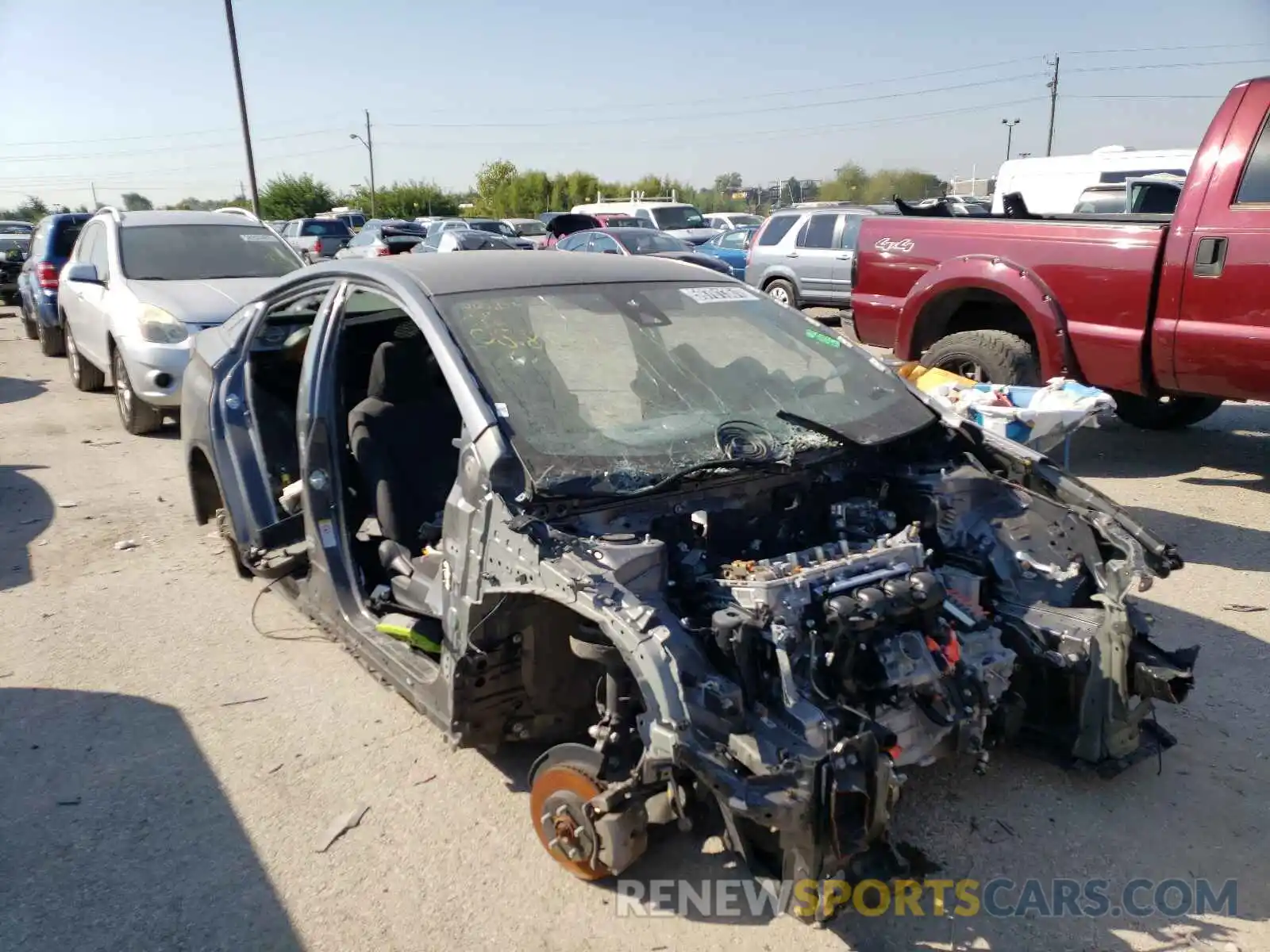 1 Photograph of a damaged car JTDKARFU6K3088851 TOYOTA PRIUS 2019