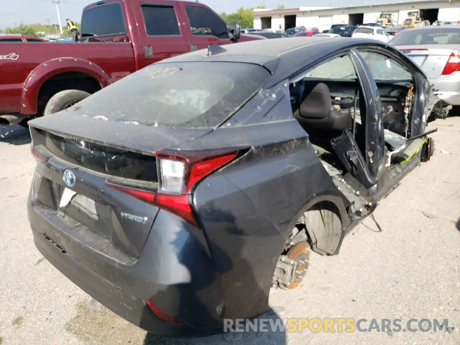 4 Photograph of a damaged car JTDKARFU6K3088851 TOYOTA PRIUS 2019