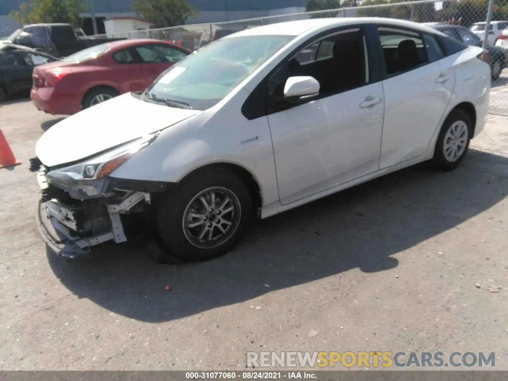 2 Photograph of a damaged car JTDKARFU6K3088865 TOYOTA PRIUS 2019