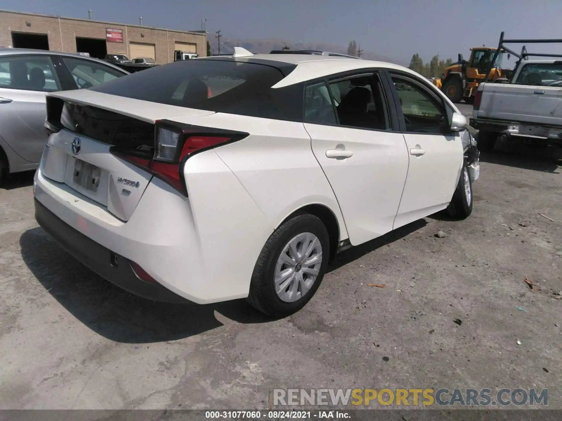 4 Photograph of a damaged car JTDKARFU6K3088865 TOYOTA PRIUS 2019