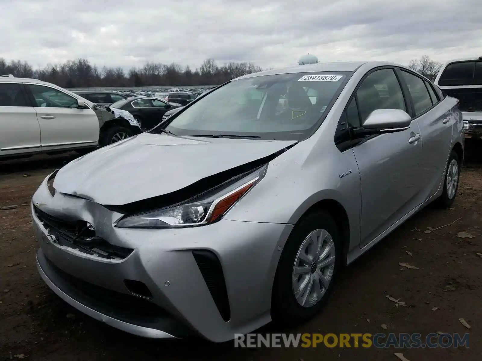 2 Photograph of a damaged car JTDKARFU6K3089224 TOYOTA PRIUS 2019