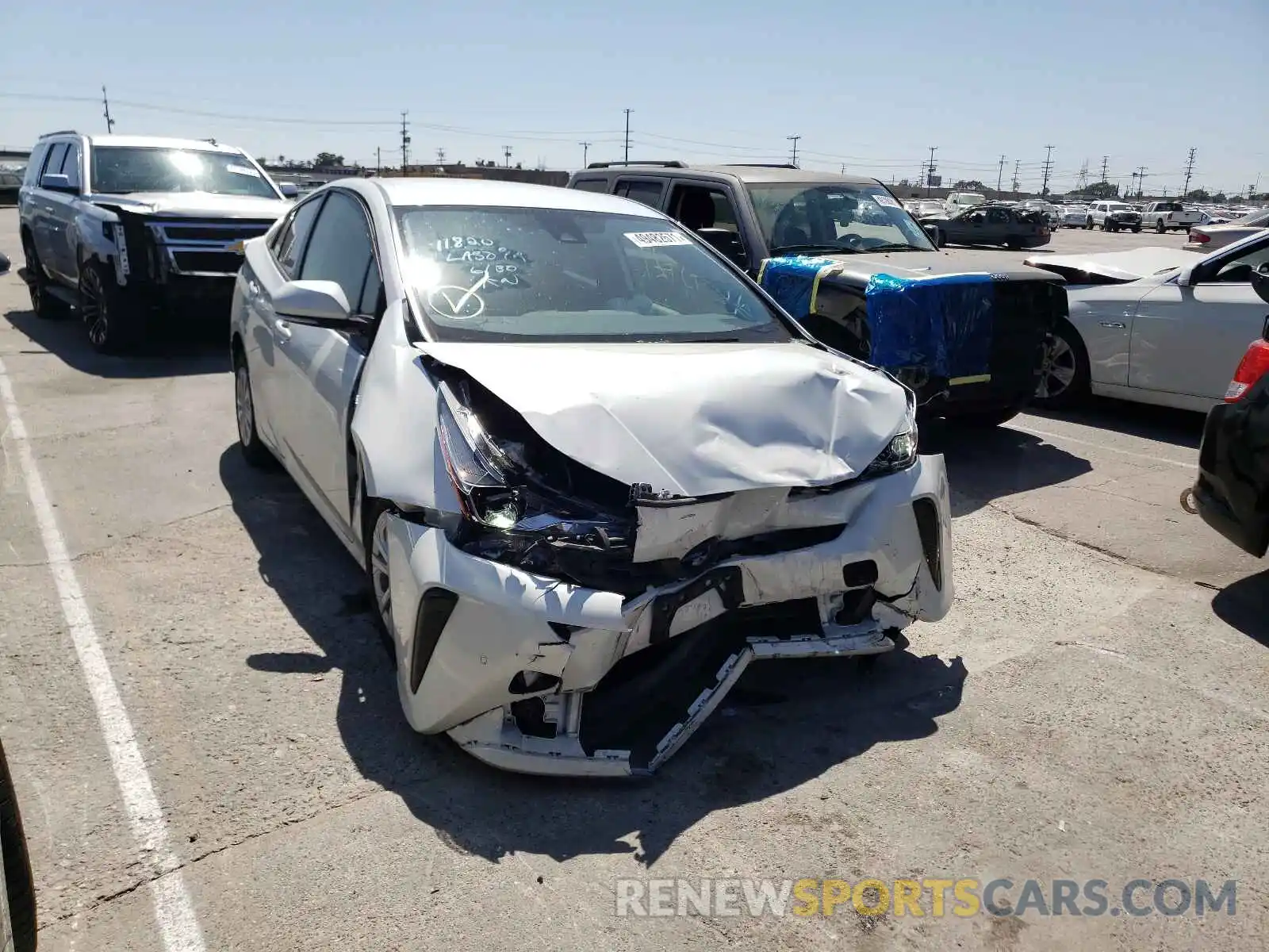 1 Photograph of a damaged car JTDKARFU6K3089546 TOYOTA PRIUS 2019