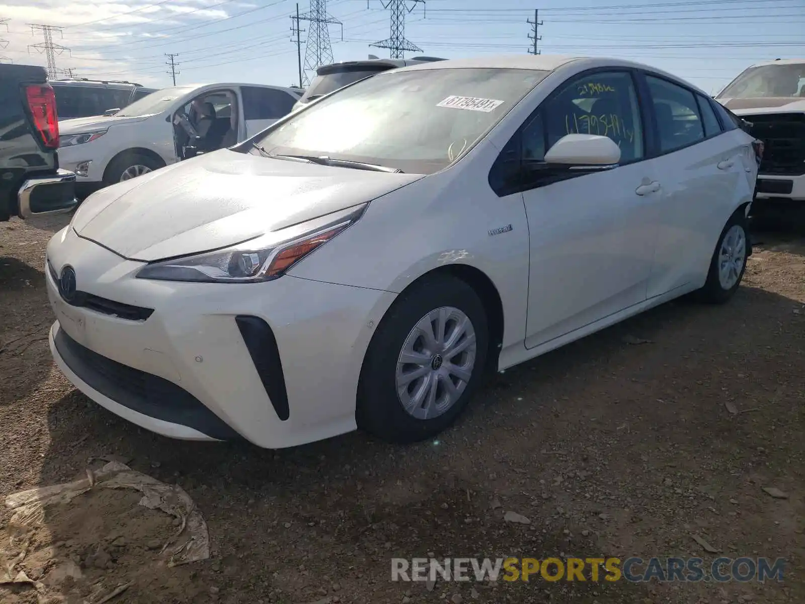 2 Photograph of a damaged car JTDKARFU6K3089885 TOYOTA PRIUS 2019