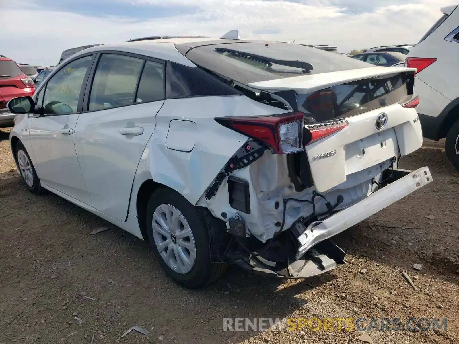 3 Фотография поврежденного автомобиля JTDKARFU6K3089885 TOYOTA PRIUS 2019