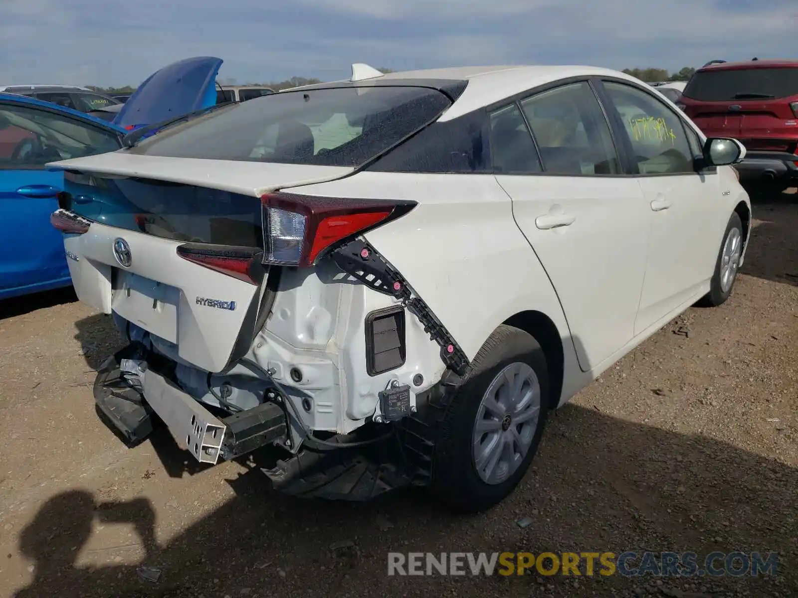 4 Photograph of a damaged car JTDKARFU6K3089885 TOYOTA PRIUS 2019