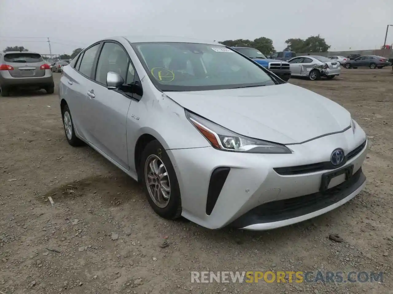 1 Photograph of a damaged car JTDKARFU6K3090213 TOYOTA PRIUS 2019