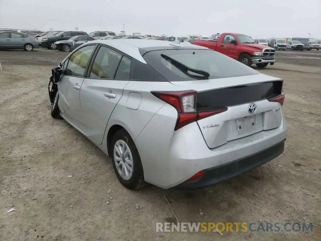 3 Photograph of a damaged car JTDKARFU6K3090213 TOYOTA PRIUS 2019