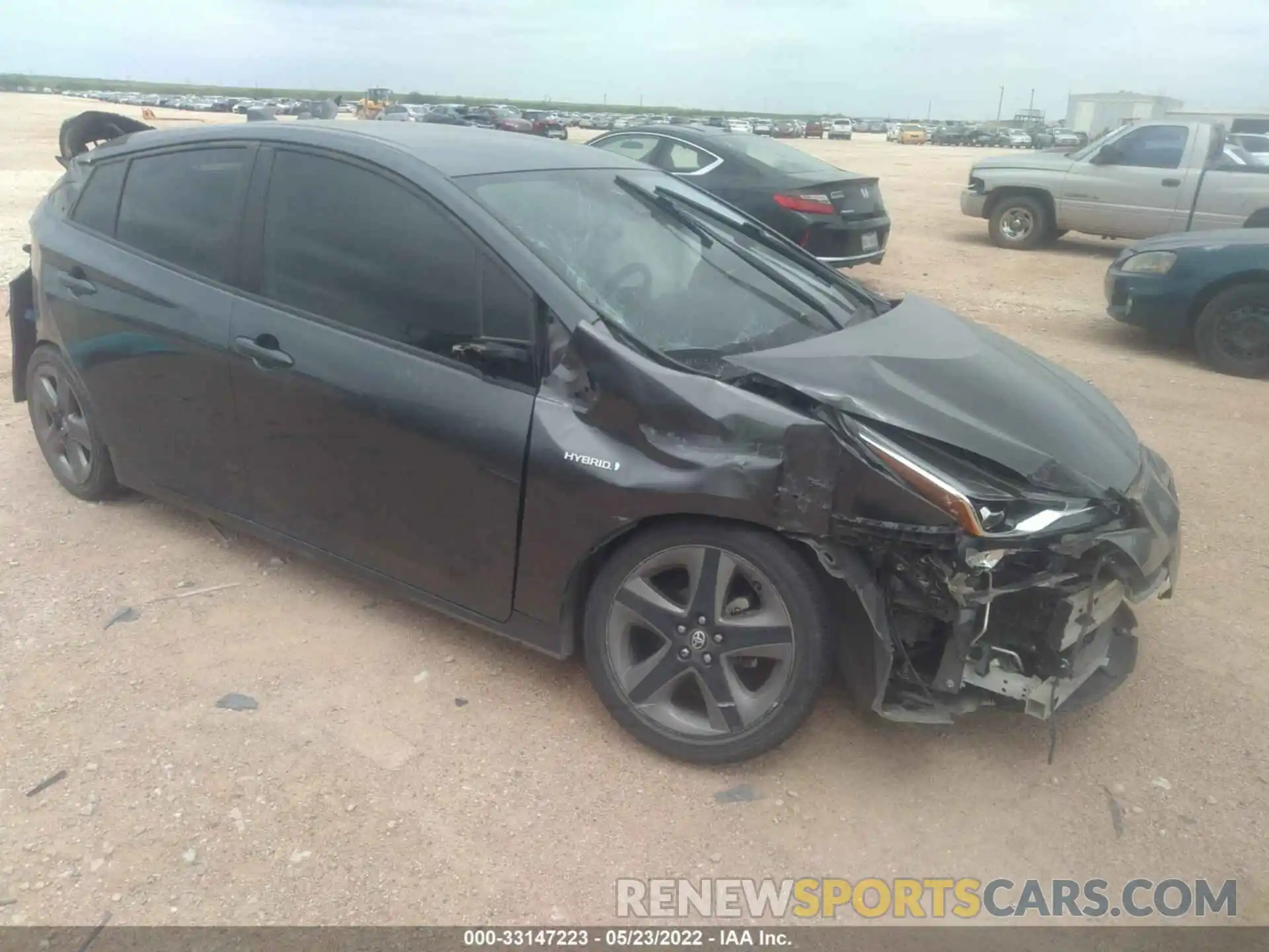 1 Photograph of a damaged car JTDKARFU6K3090406 TOYOTA PRIUS 2019