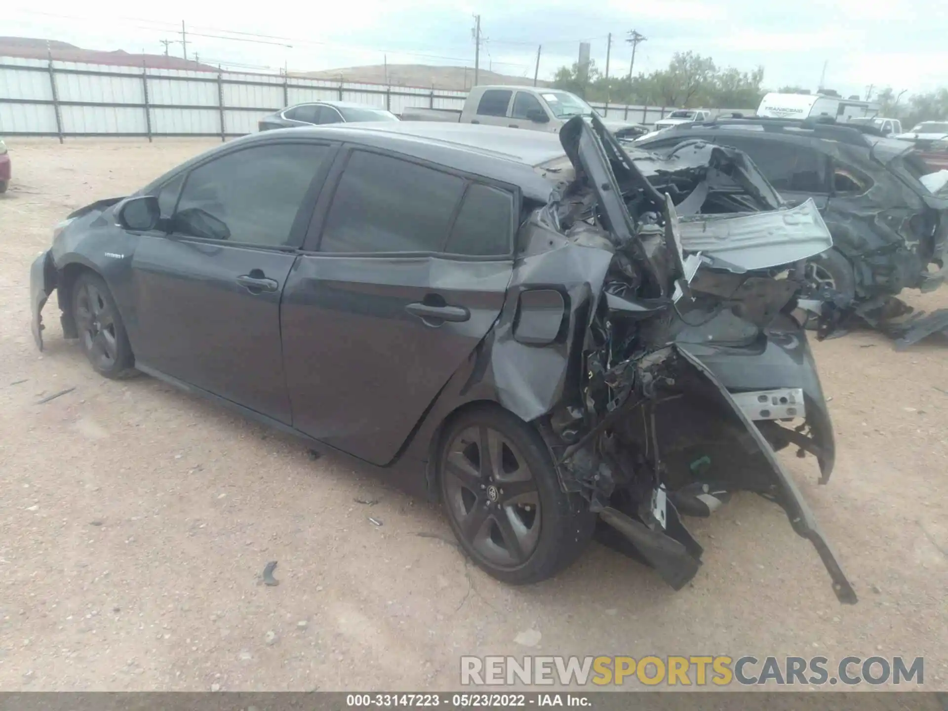 3 Photograph of a damaged car JTDKARFU6K3090406 TOYOTA PRIUS 2019