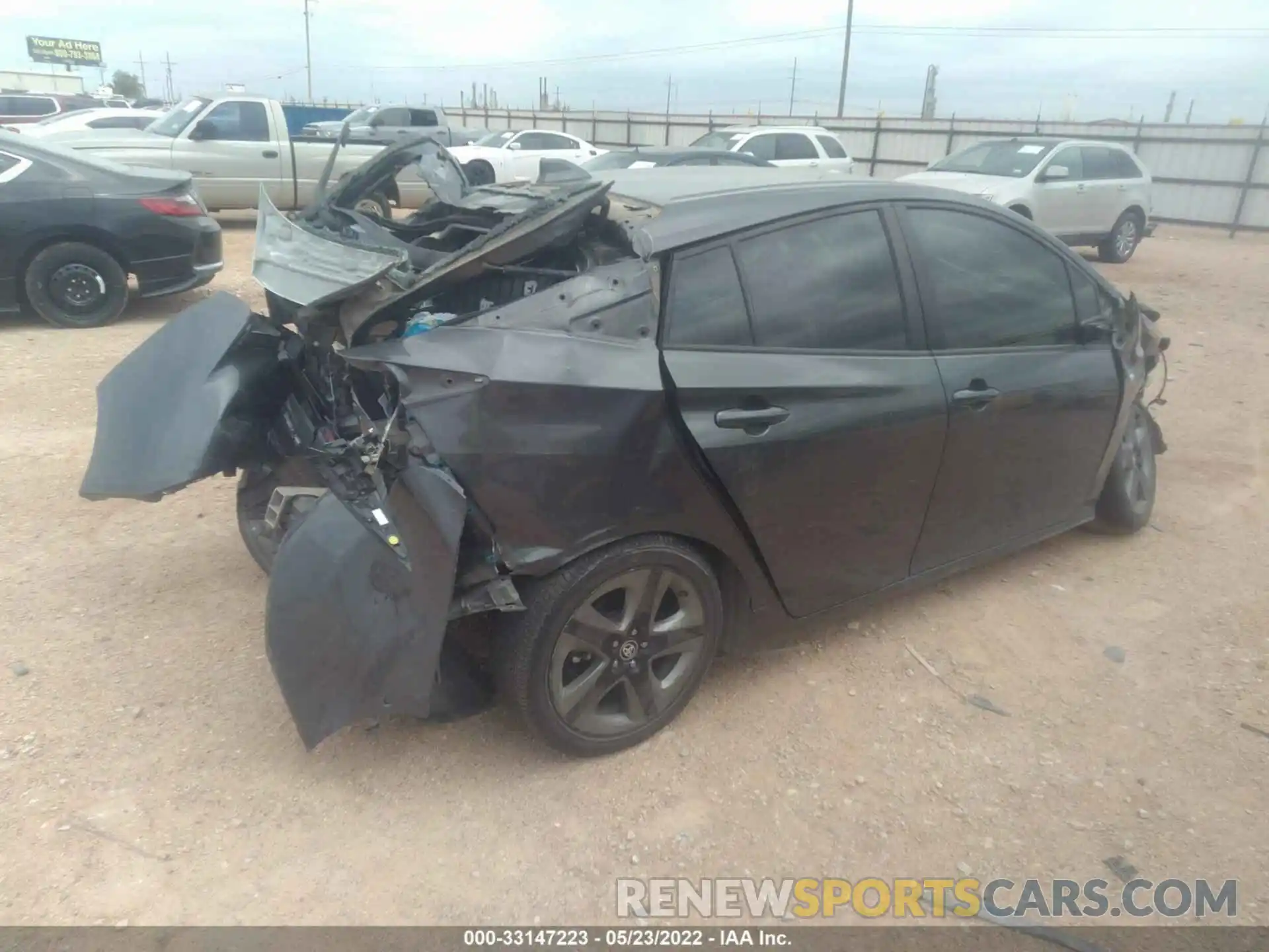 4 Photograph of a damaged car JTDKARFU6K3090406 TOYOTA PRIUS 2019