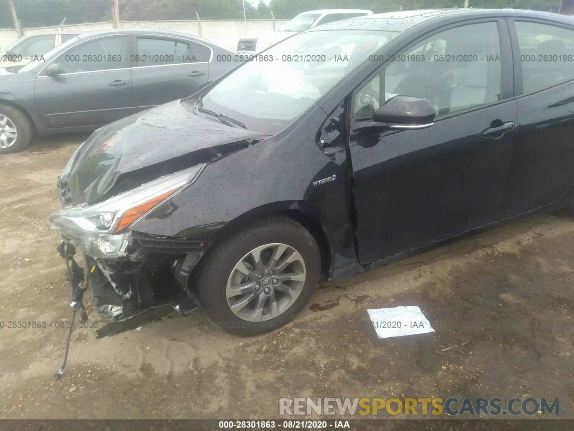 2 Photograph of a damaged car JTDKARFU6K3091037 TOYOTA PRIUS 2019