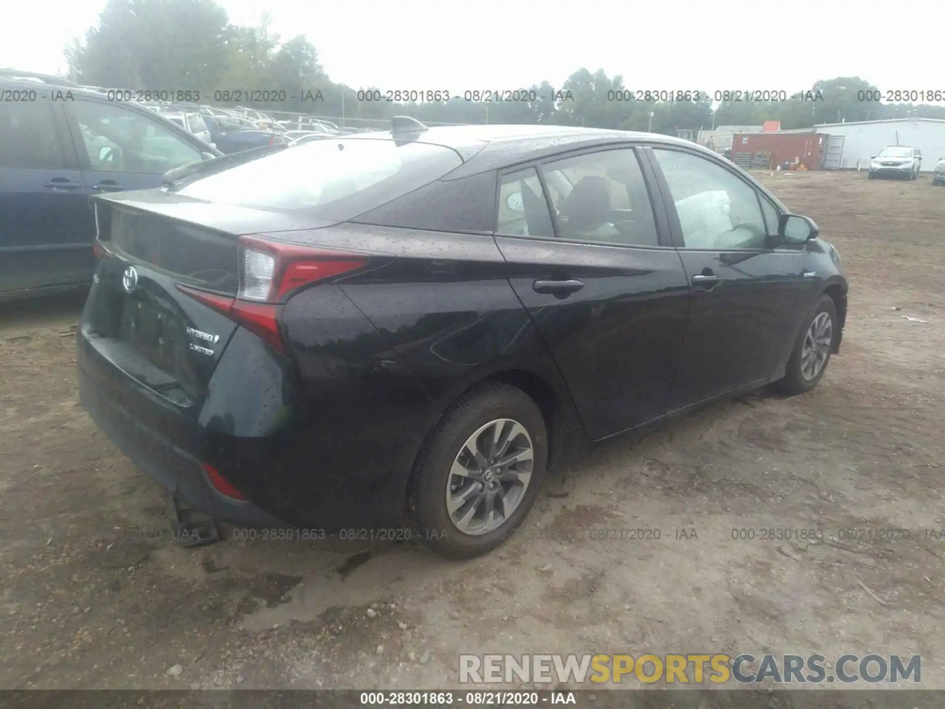 4 Photograph of a damaged car JTDKARFU6K3091037 TOYOTA PRIUS 2019