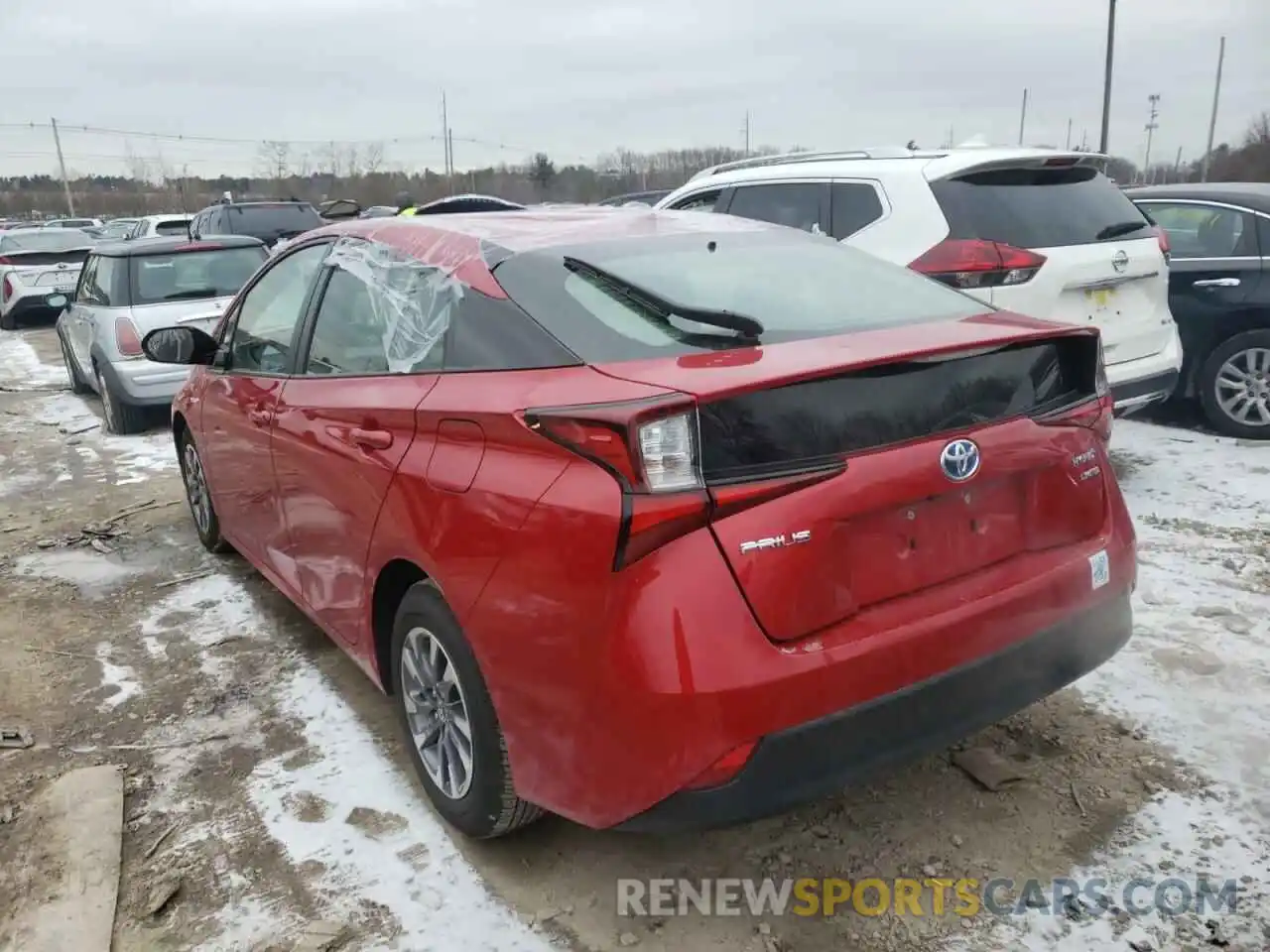 3 Photograph of a damaged car JTDKARFU6K3091264 TOYOTA PRIUS 2019